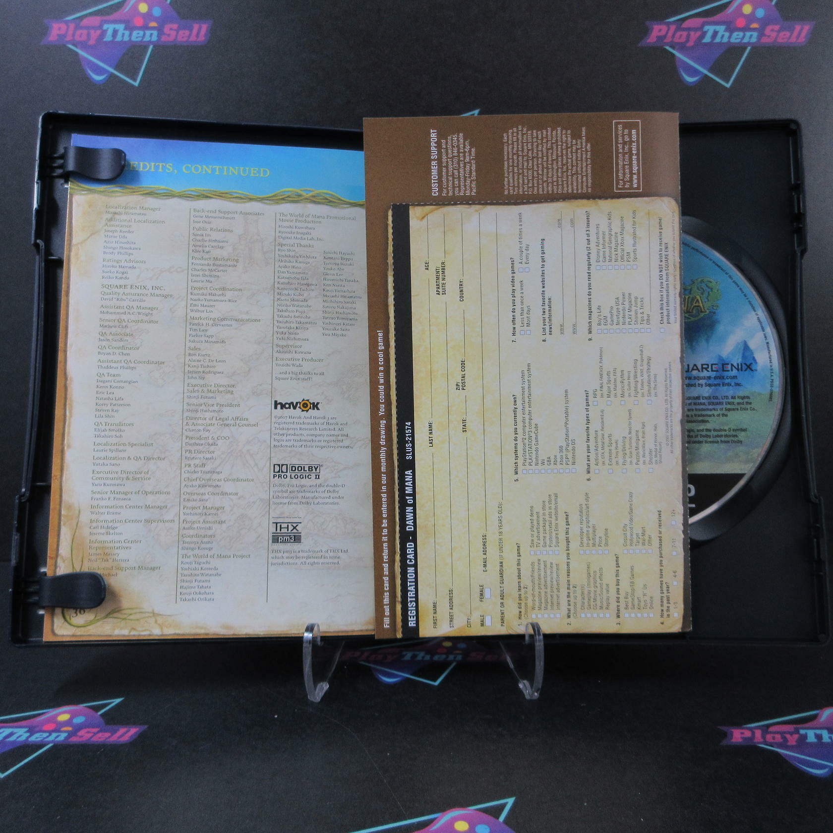 Dawn of Mana PS2 PlayStation 2 + Reg Card - Like New