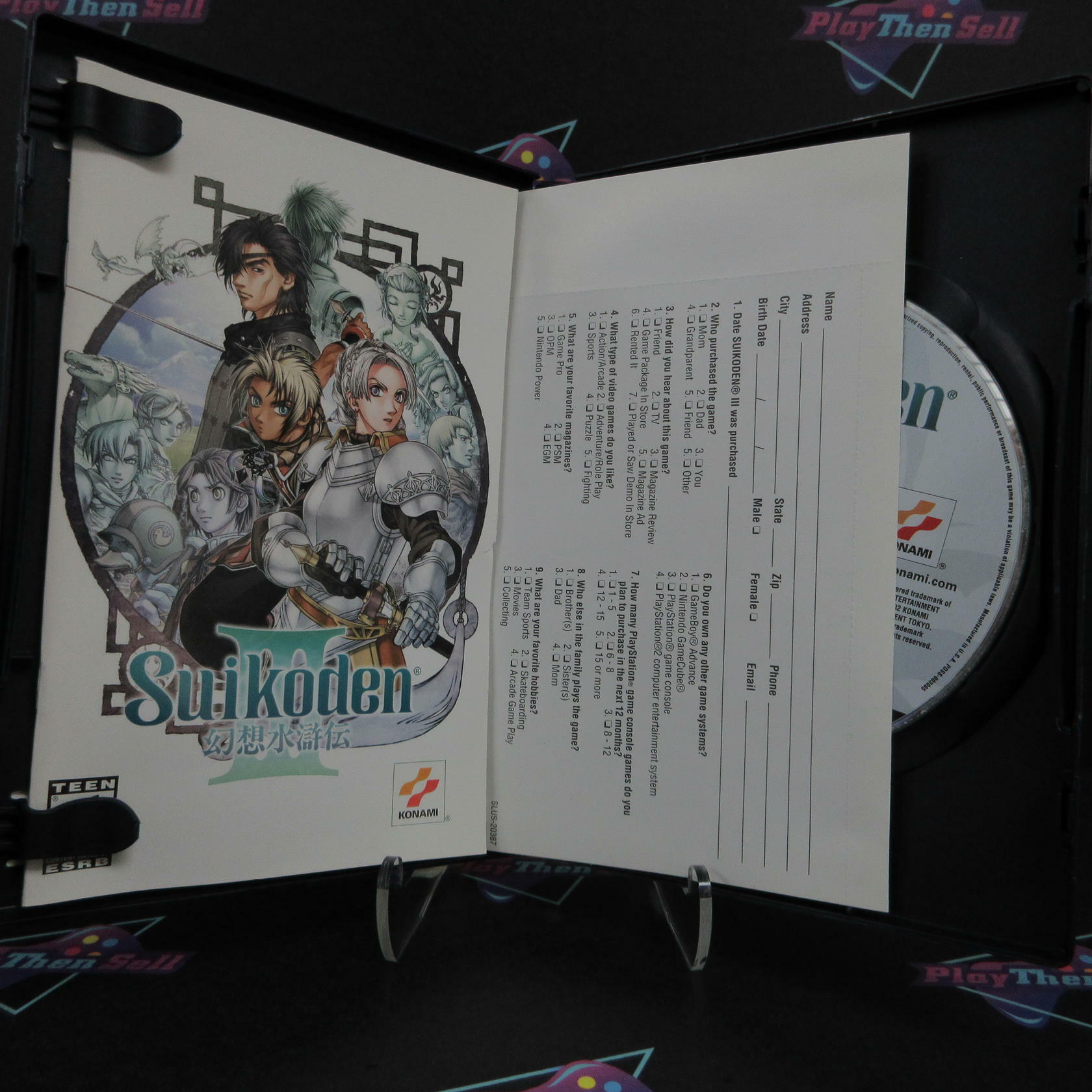 Suikoden III 3 PS2 PlayStation 2 + Reg Card - Like New