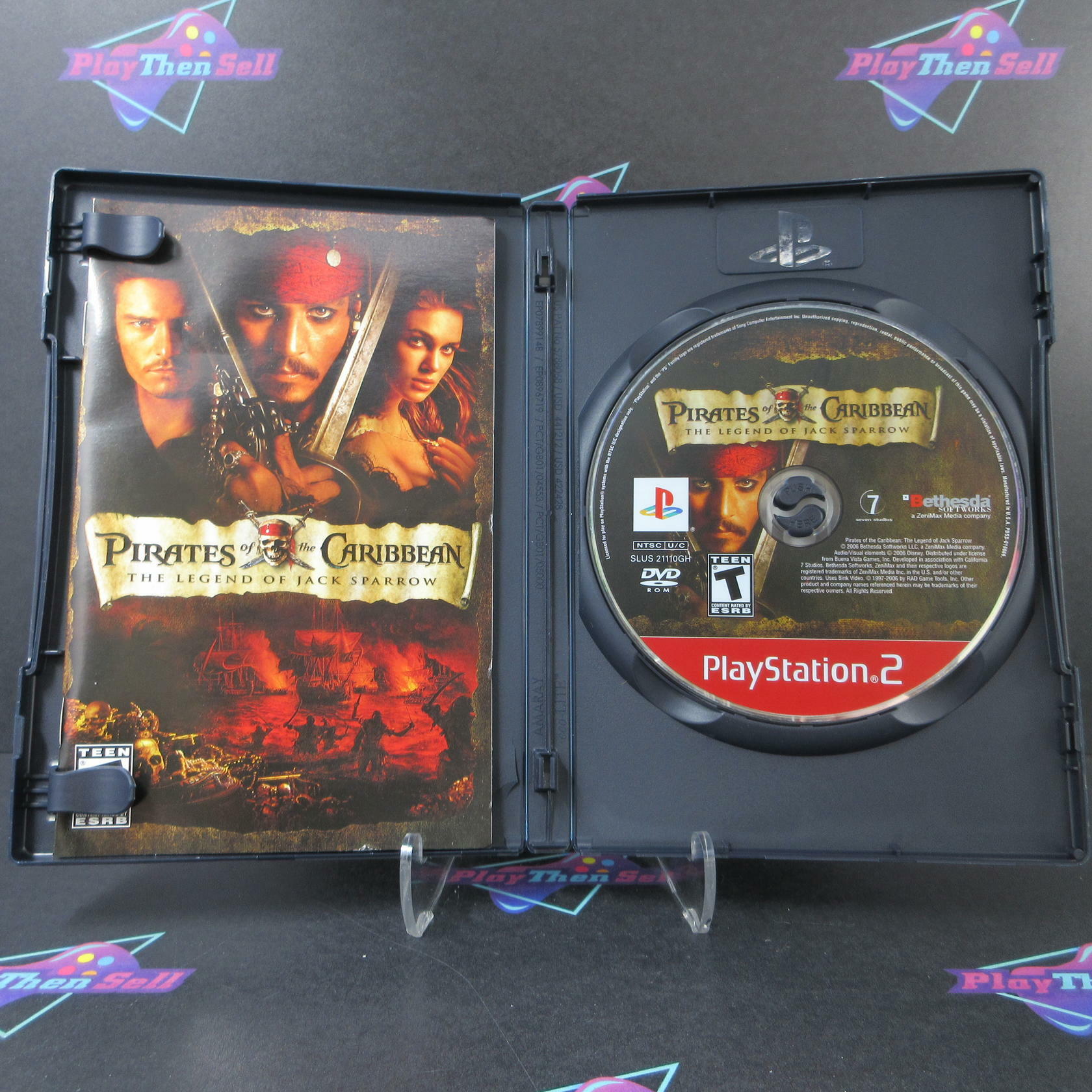 Pirates of the Caribbean Legend of Jack Sparrow PS2 PlayStation 2 GH + Reg  Card - Like New