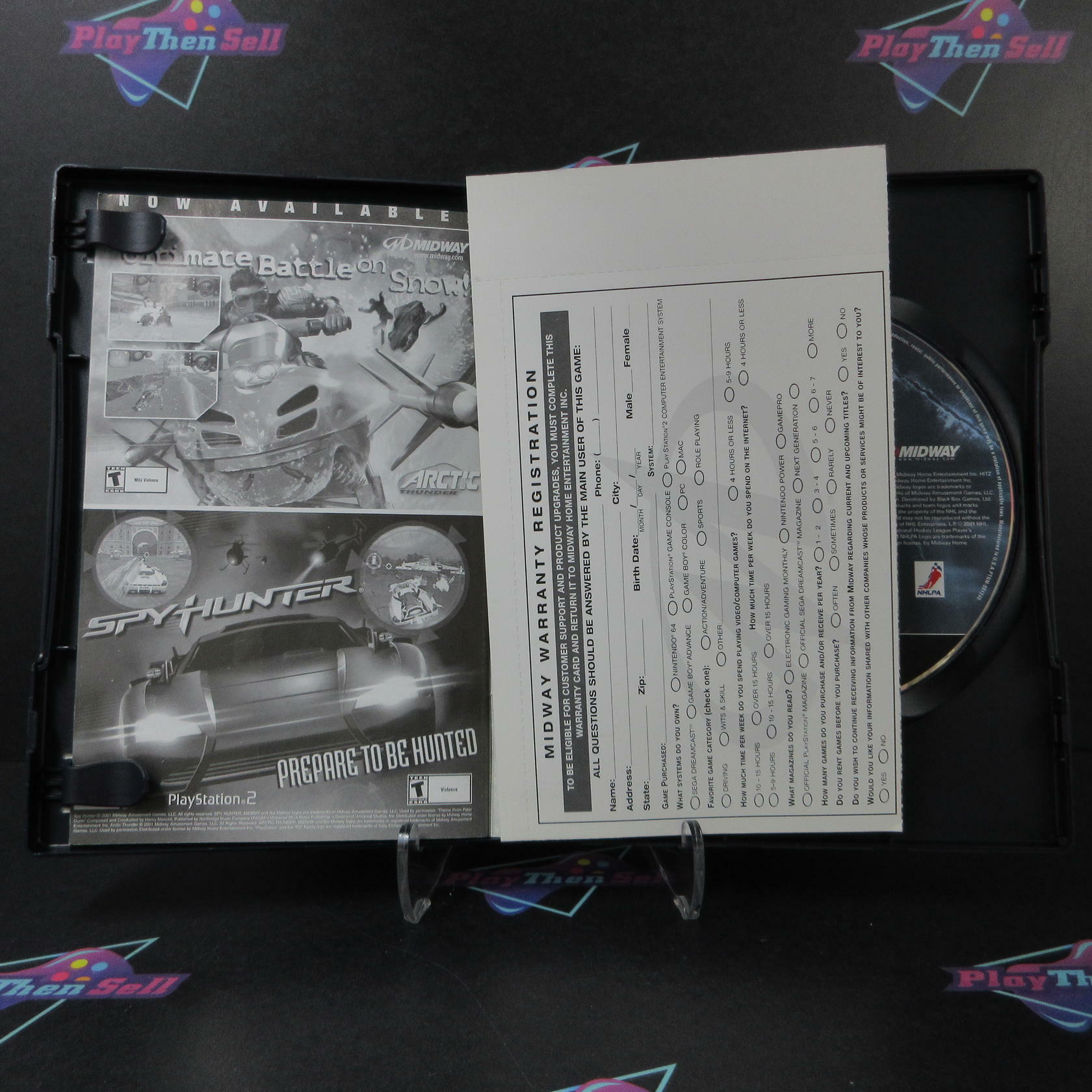 NHL Hitz 2002 + Reg Card PS2 PlayStation 2 AD Complete CIB - Very Good