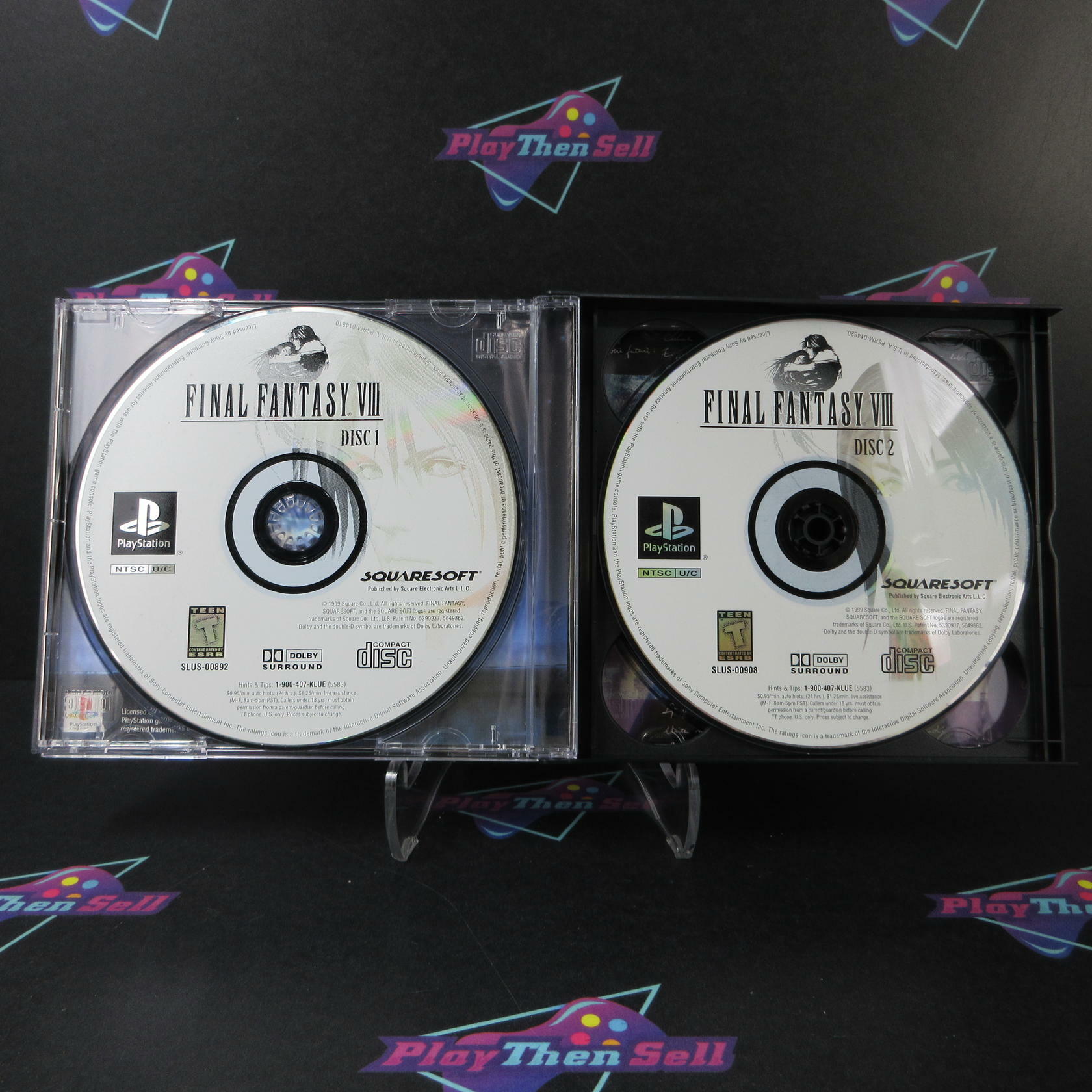 Final Fantasy VIII PS1 PlayStation 1 Black Label AD/NM - Very Good