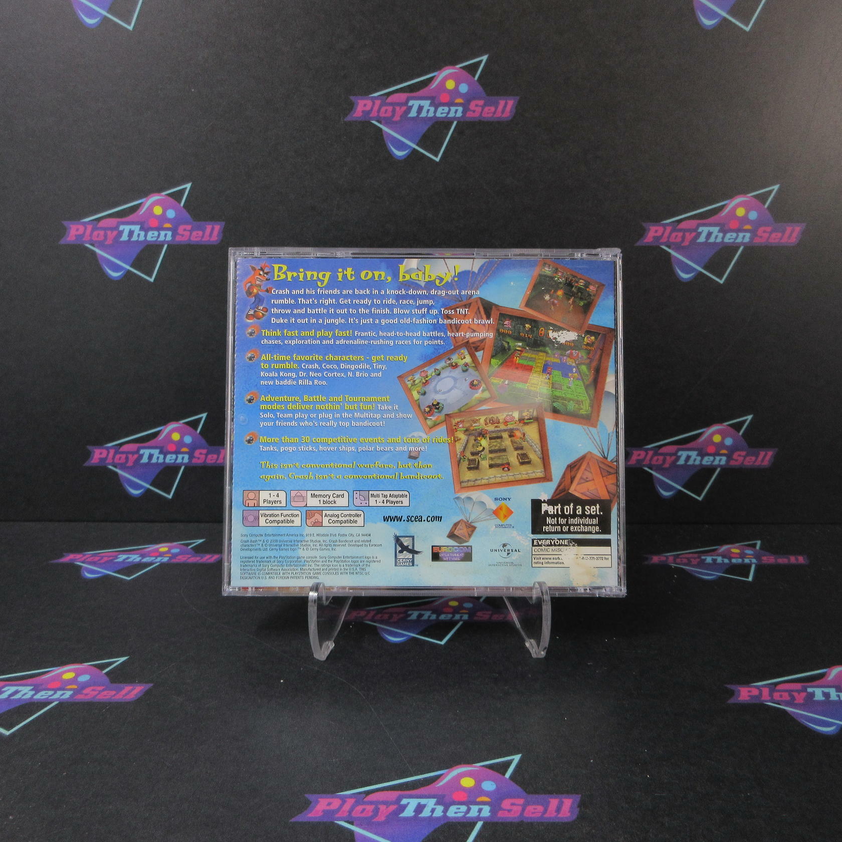 Crash Bash Collector's Edition PS1 PlayStation 1 AD/MD Complete CIB - Very Good