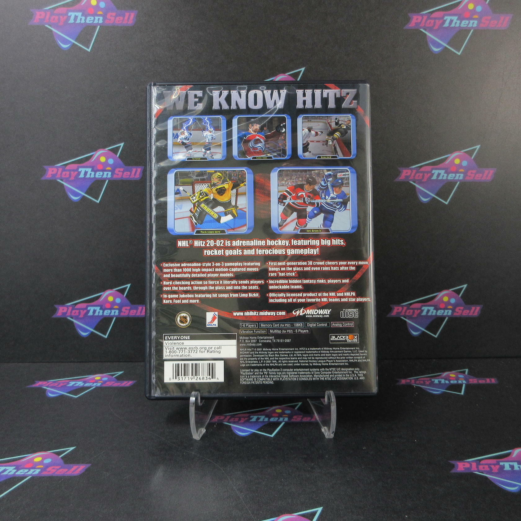 NHL Hitz 2002 + Reg Card PS2 PlayStation 2 AD Complete CIB - Very Good