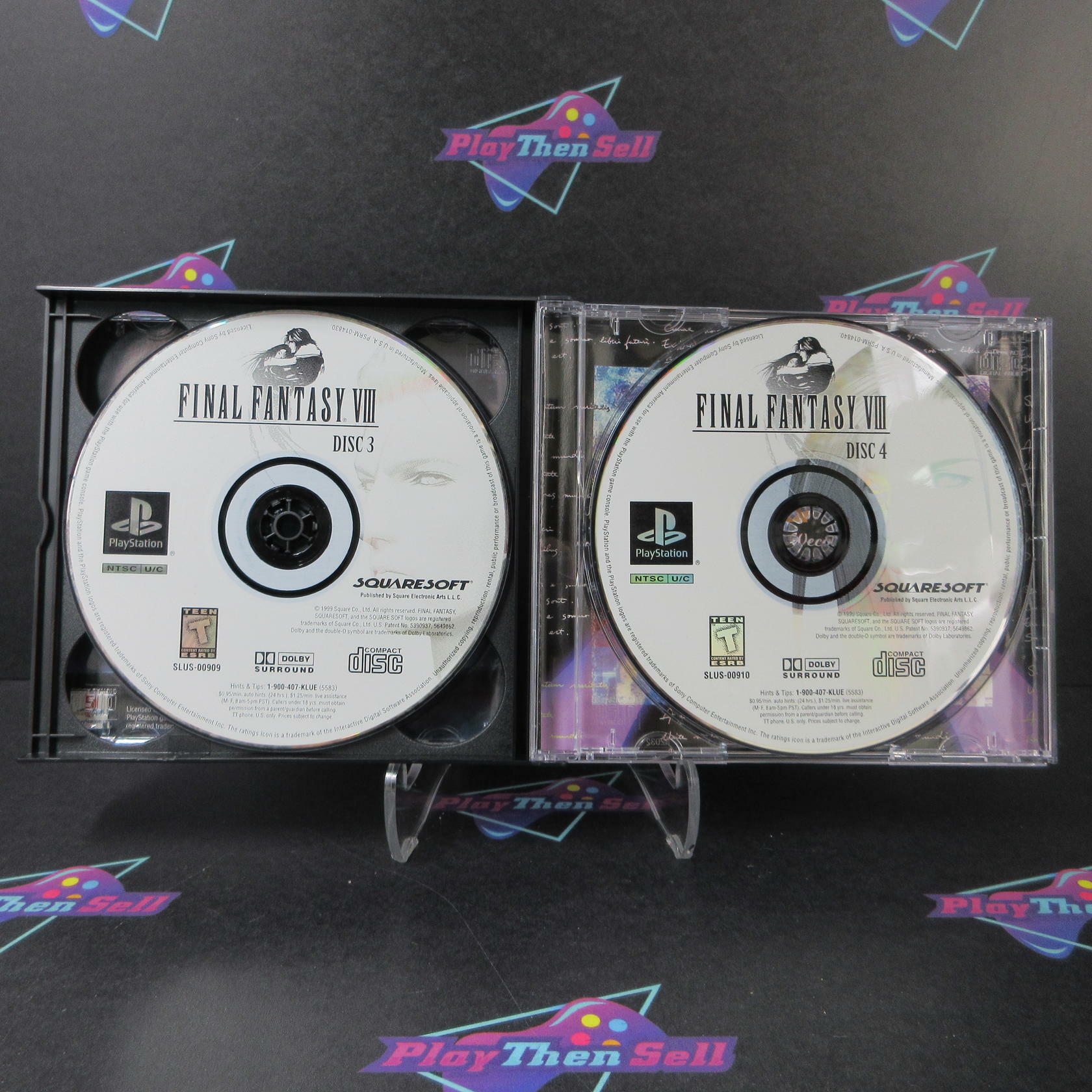 Final Fantasy VIII PS1 PlayStation 1 Black Label AD/NM - Very Good