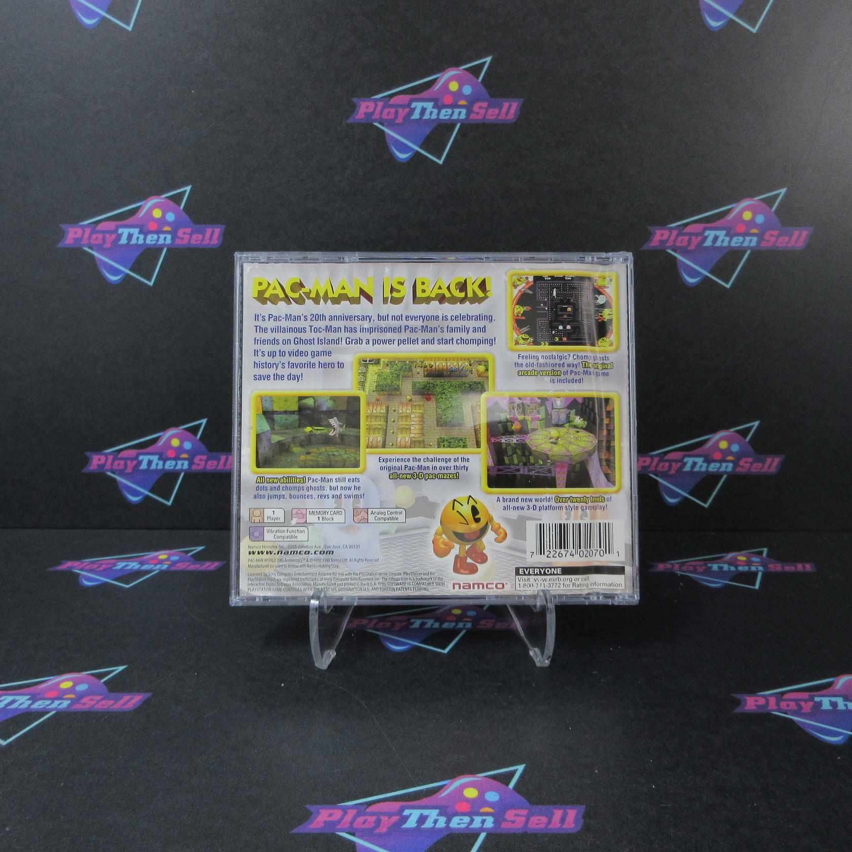 Pac-Man World PS1 PlayStation 1 AD/DD/NM - Very Good