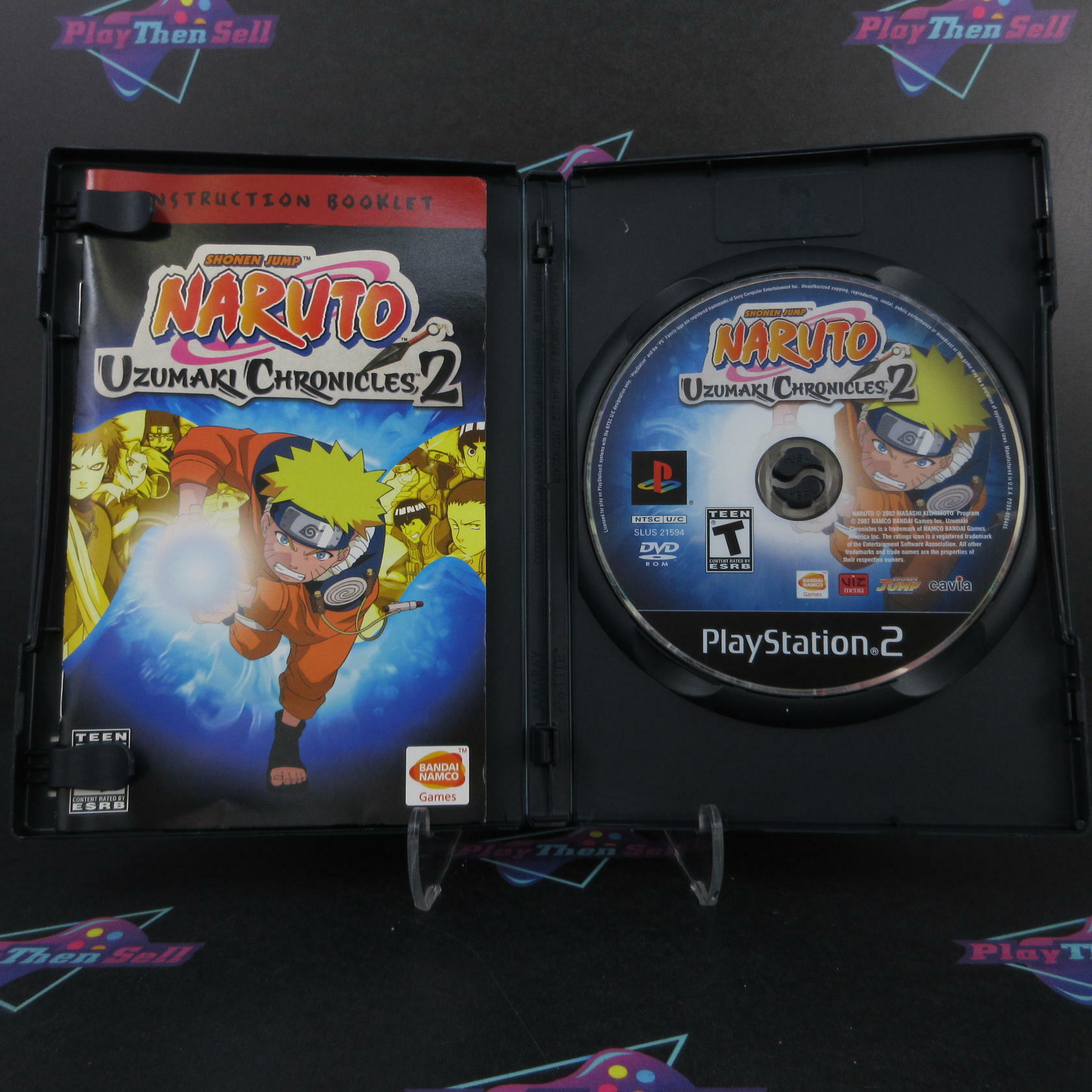 Naruto Uzumaki Chronicles 2 PS2 PlayStation 2 AD Complete CIB - Very Good