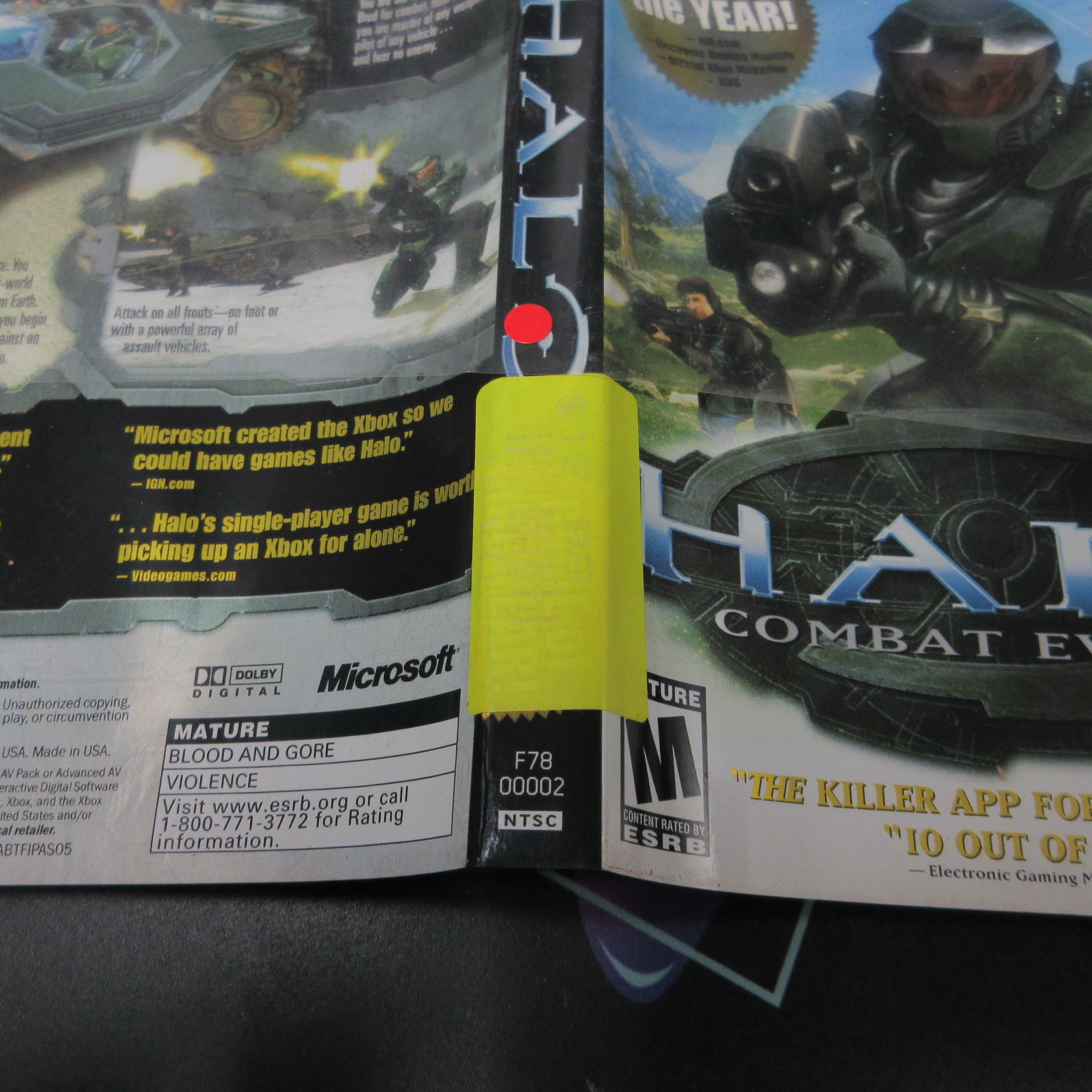 Halo Combat Evolved GOTY Xbox AD/NM - Very Good