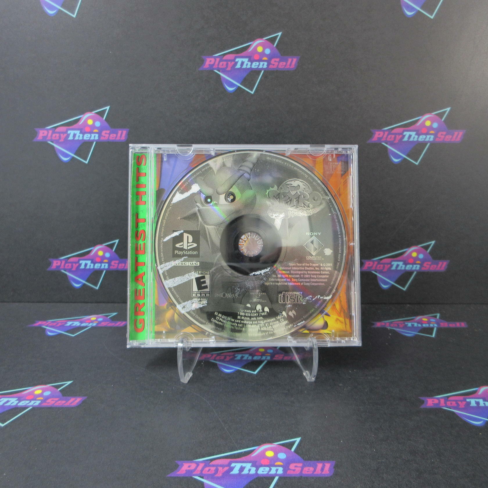 Spyro Year of the Dragon GH PS1 PlayStation 1 AD/DD/NM - Very Good