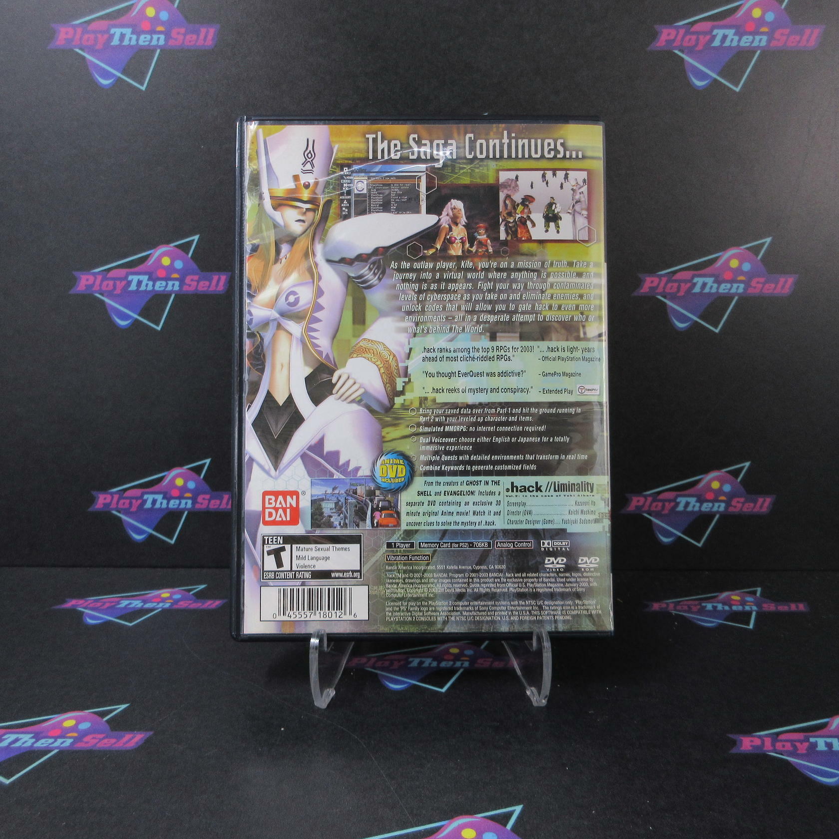 .hack Part 2 Mutation PS2 PlayStation 2  + DVD AD Complete CIB - Very Good