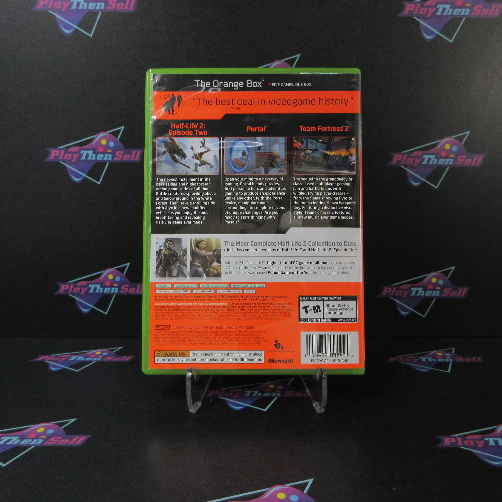 Orange Box Xbox 360 AD Complete CIB - Very Good