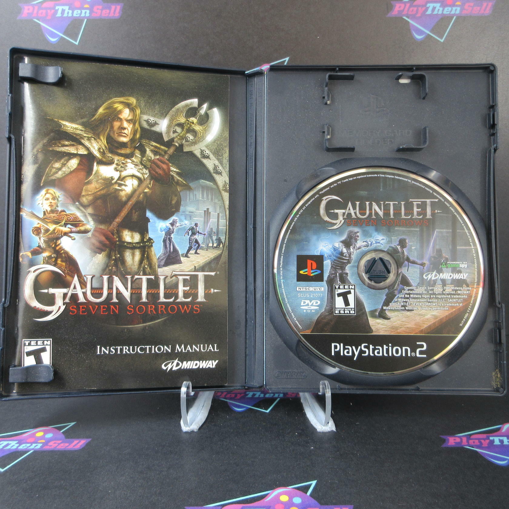 Gauntlet Seven Sorrows + Reg Card PS2 PlayStation 2 AD Complete CIB - Very Good