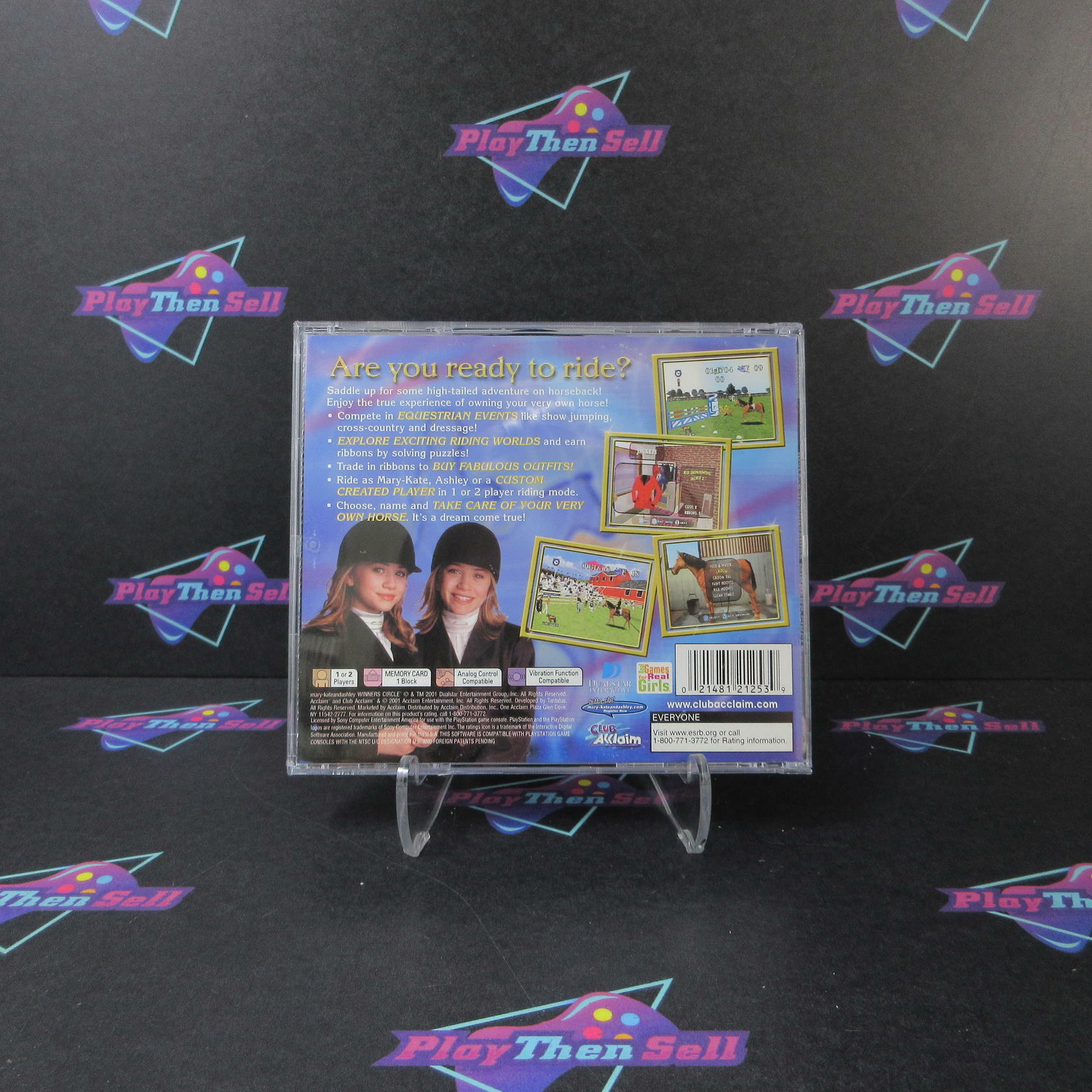 Mary Kate & Ashley's Winner Circle + Reg Card PS1 PlayStation 1 MD CIB - Very Good
