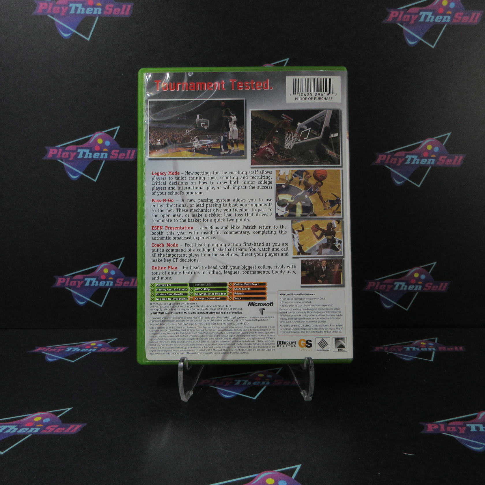 ESPN College Hoops 2K5 Xbox + Reg Card - Like New