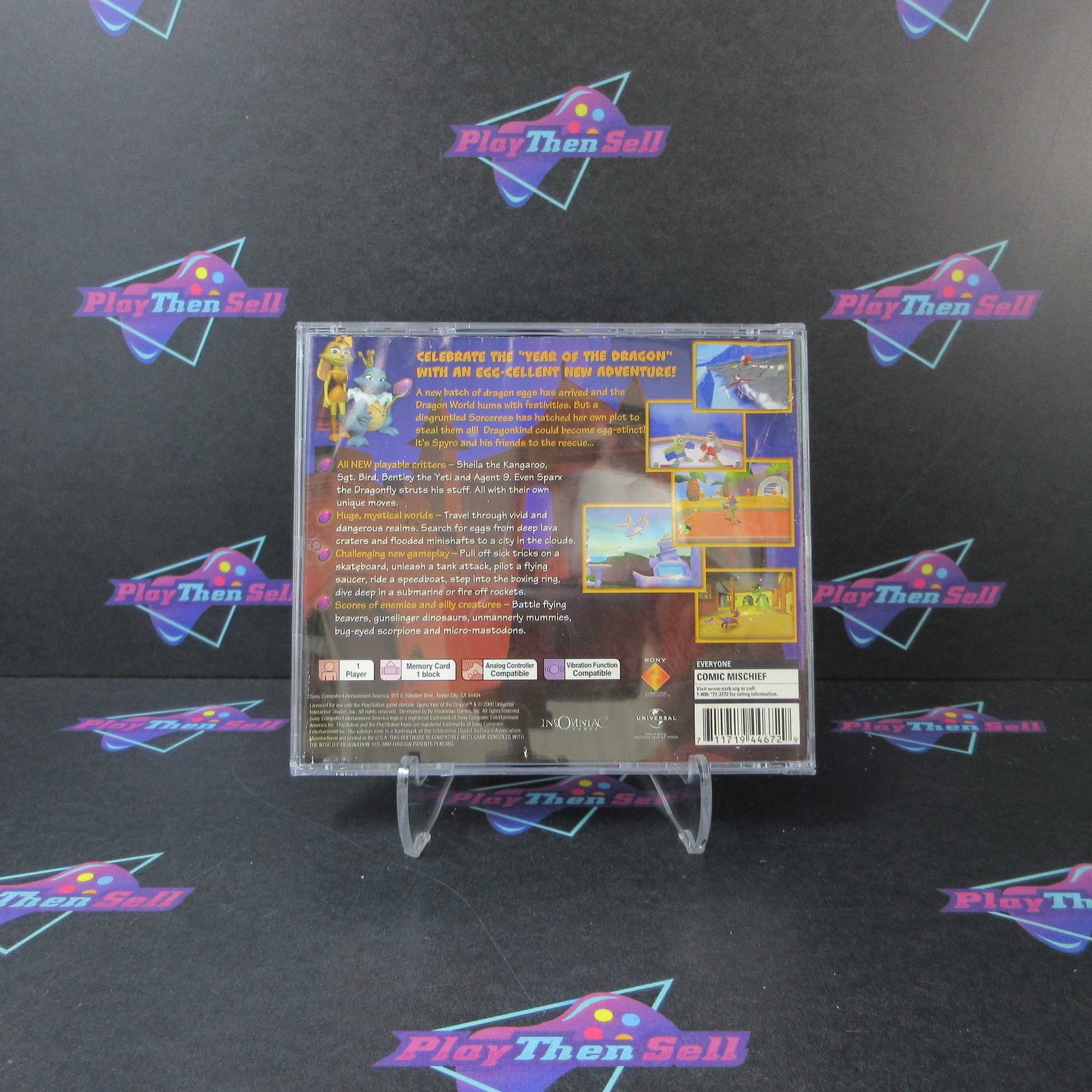 Spyro Year of the Dragon GH PS1 PlayStation 1 AD/DD/NM - Very Good