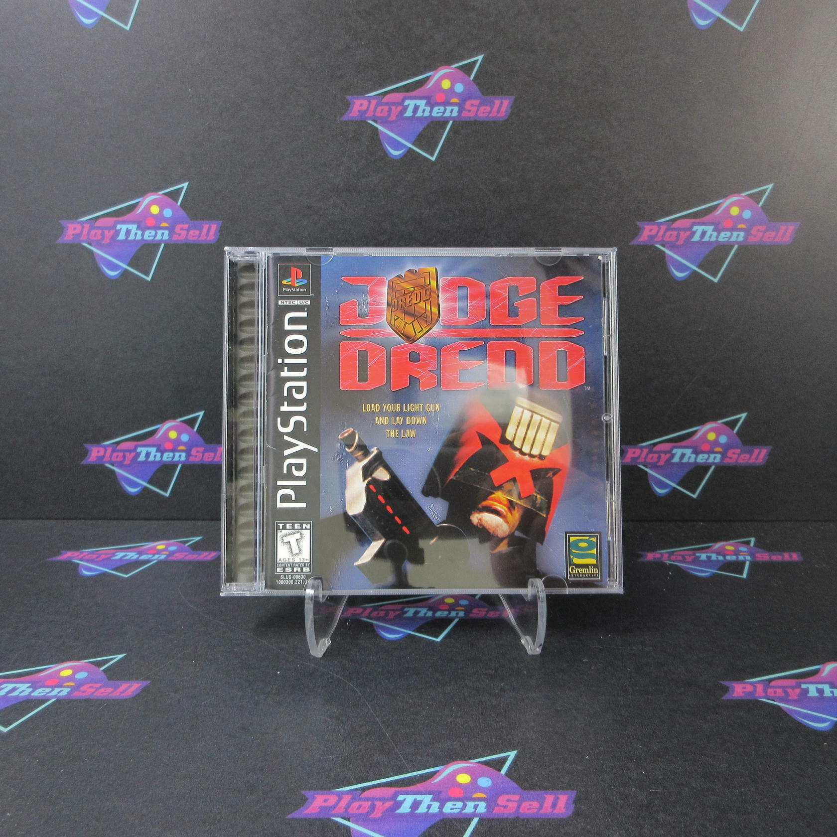 Judge Dredd + Reg Card PS1 PlayStation 1 MD Complete CIB - Very Good