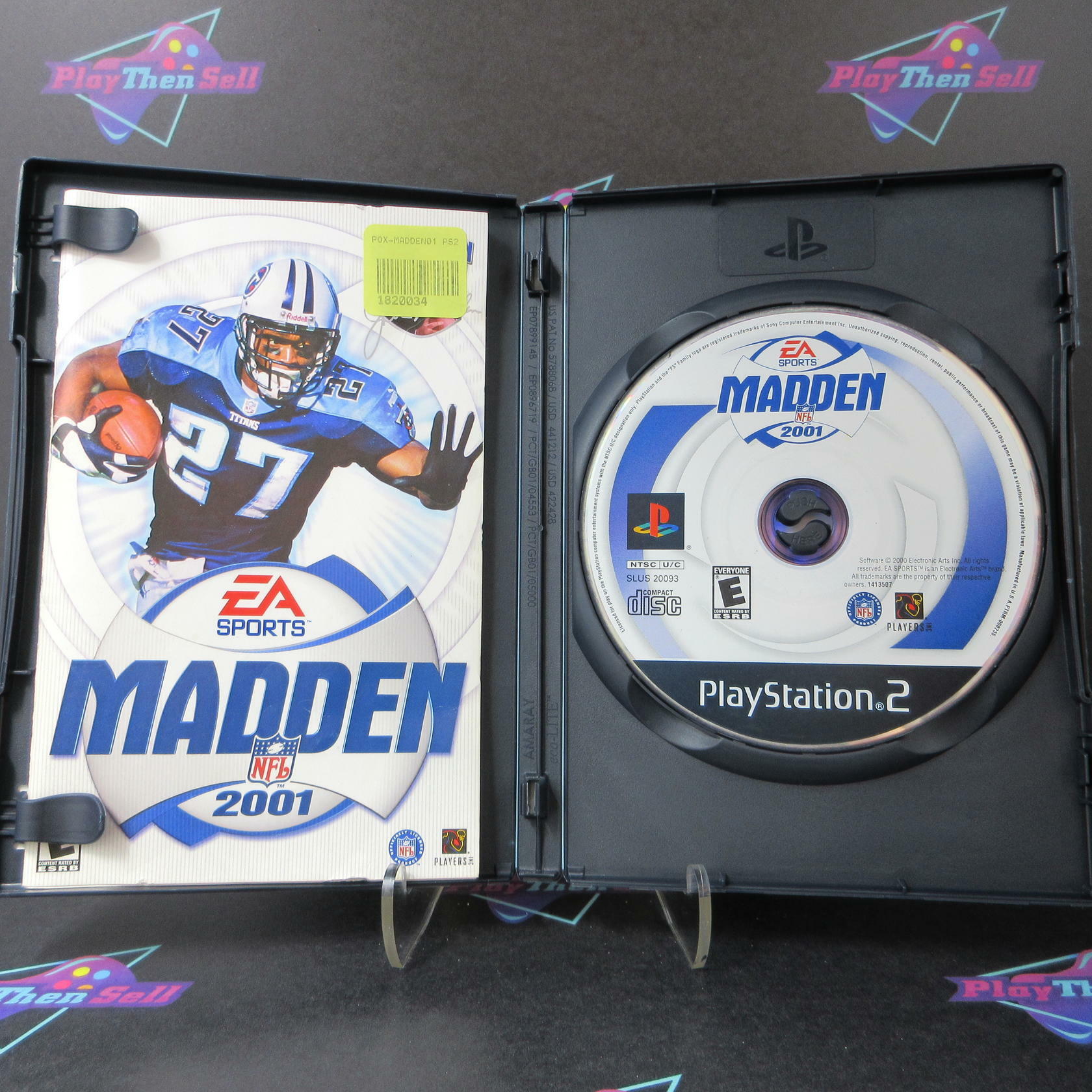 Madden NFL 2001 PS2 PlayStation 2 + Reg Card - Like New