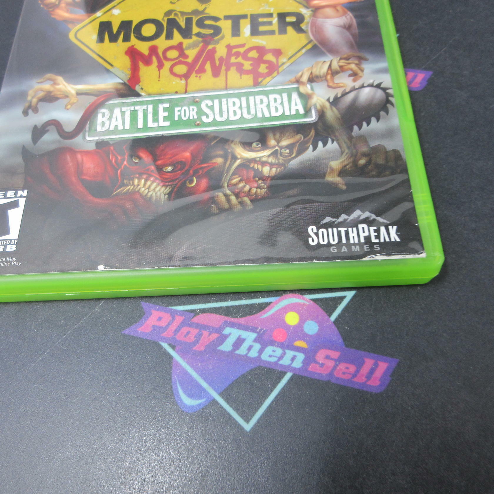 Monster Madness Battle for Suburbia Xbox 360 AD Complete CIB - Very Good