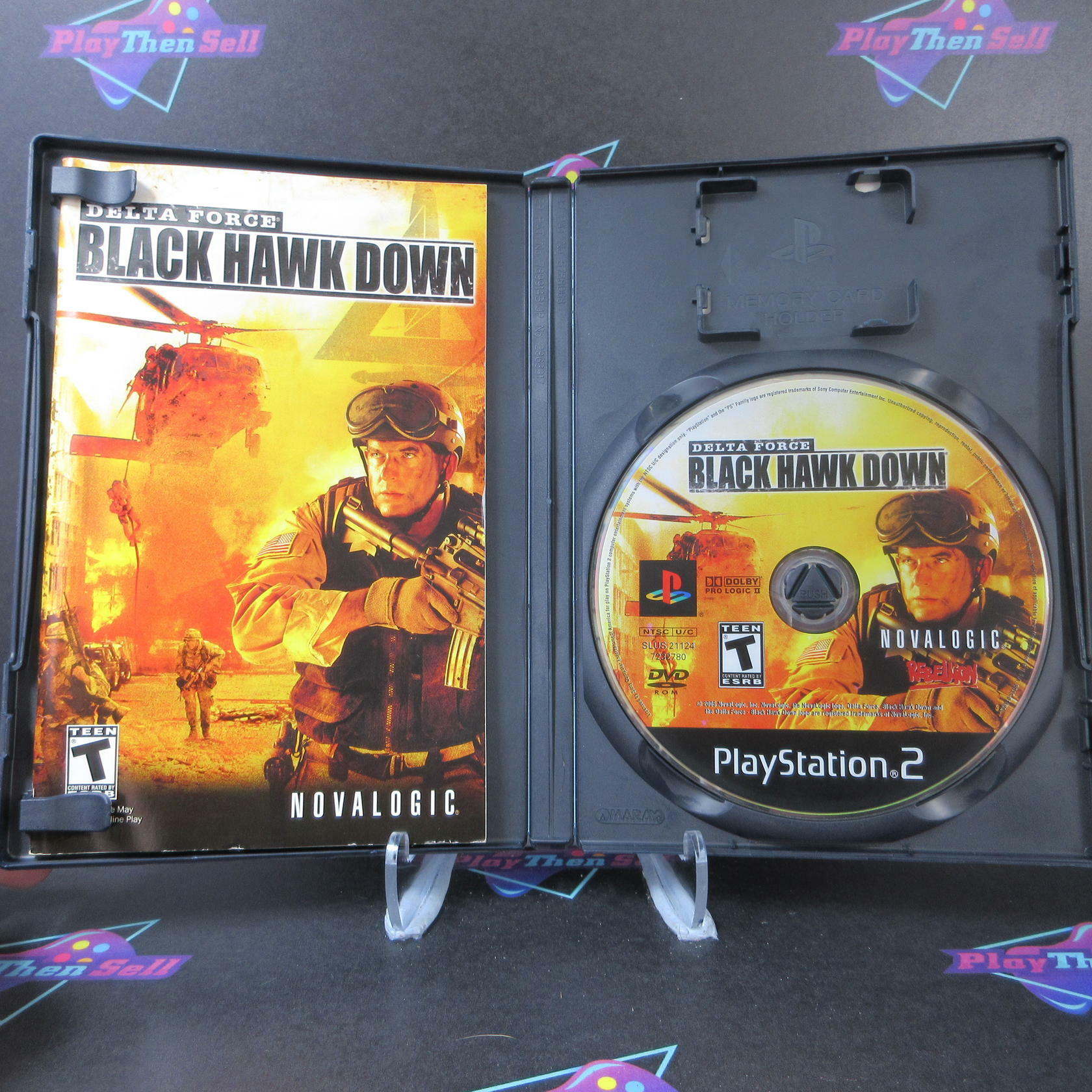 Delta Force Black Hawk Down + Reg Card PS2 PlayStation 2 AD Complete CIB - Very Good