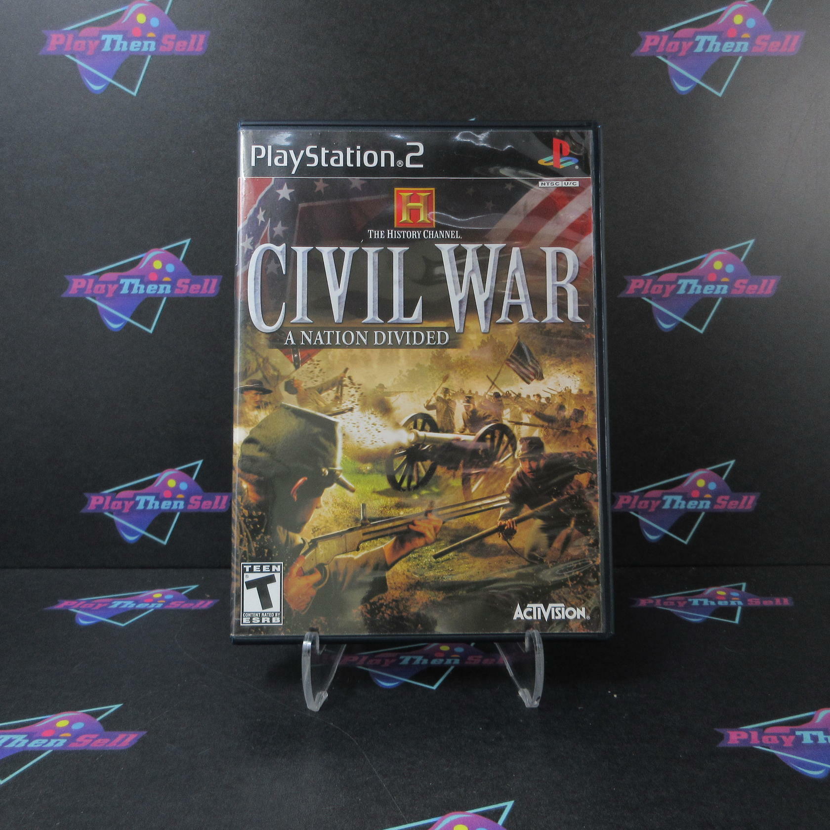 History Channel Civil War A Nation Divided PS2 PlayStation 2 AD/DD Complete - Very Good