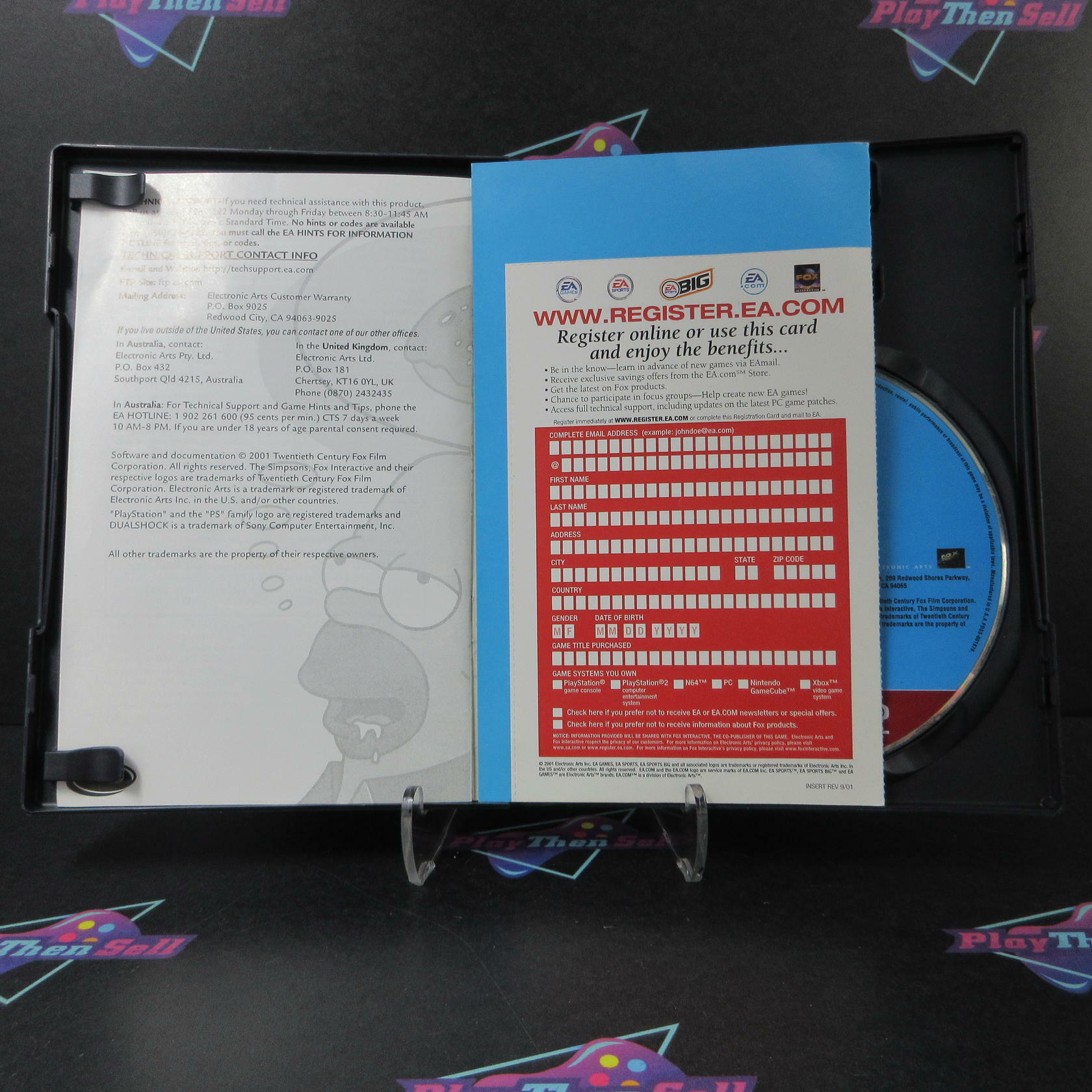 The Simpsons Road Rage GH + Reg Card PS2 PlayStation 2 AD/MD Complete CIB - Very Good