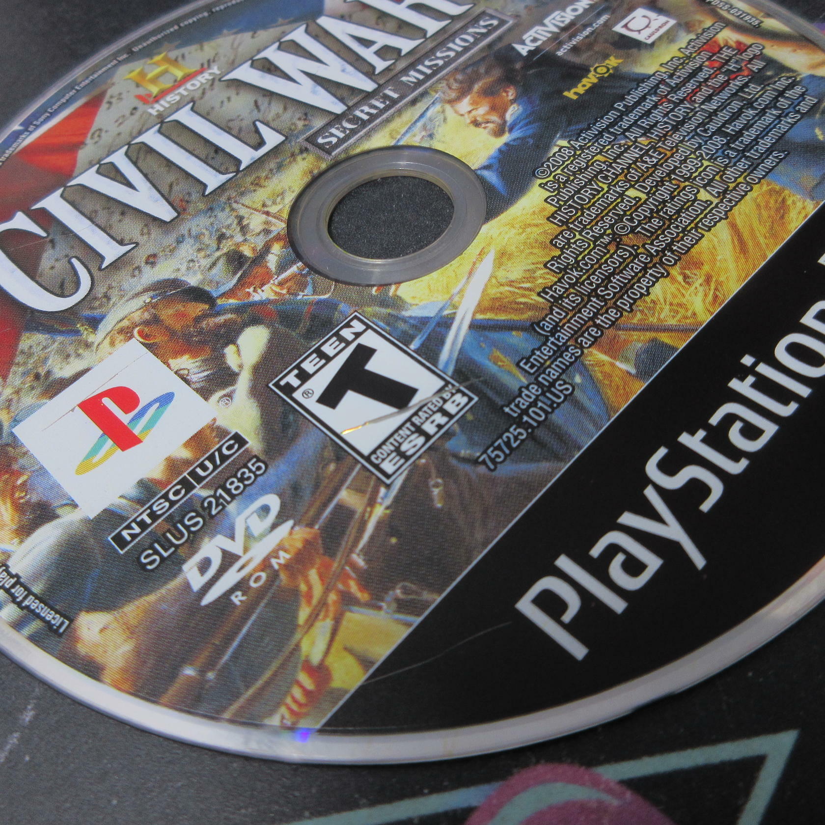 History Channel Civil War A Nation Divided PS2 PlayStation 2 AD/DD Complete - Very Good