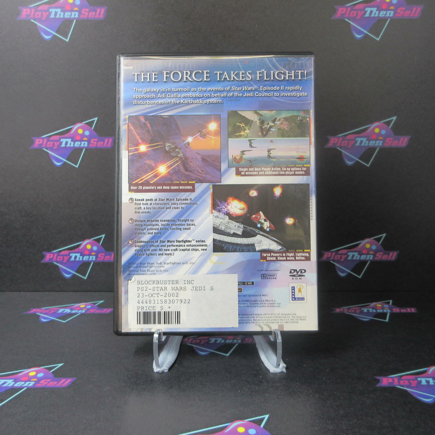 Star Wars Jedi Starfighter PS2 PlayStation 2 AD/NM - Very Good