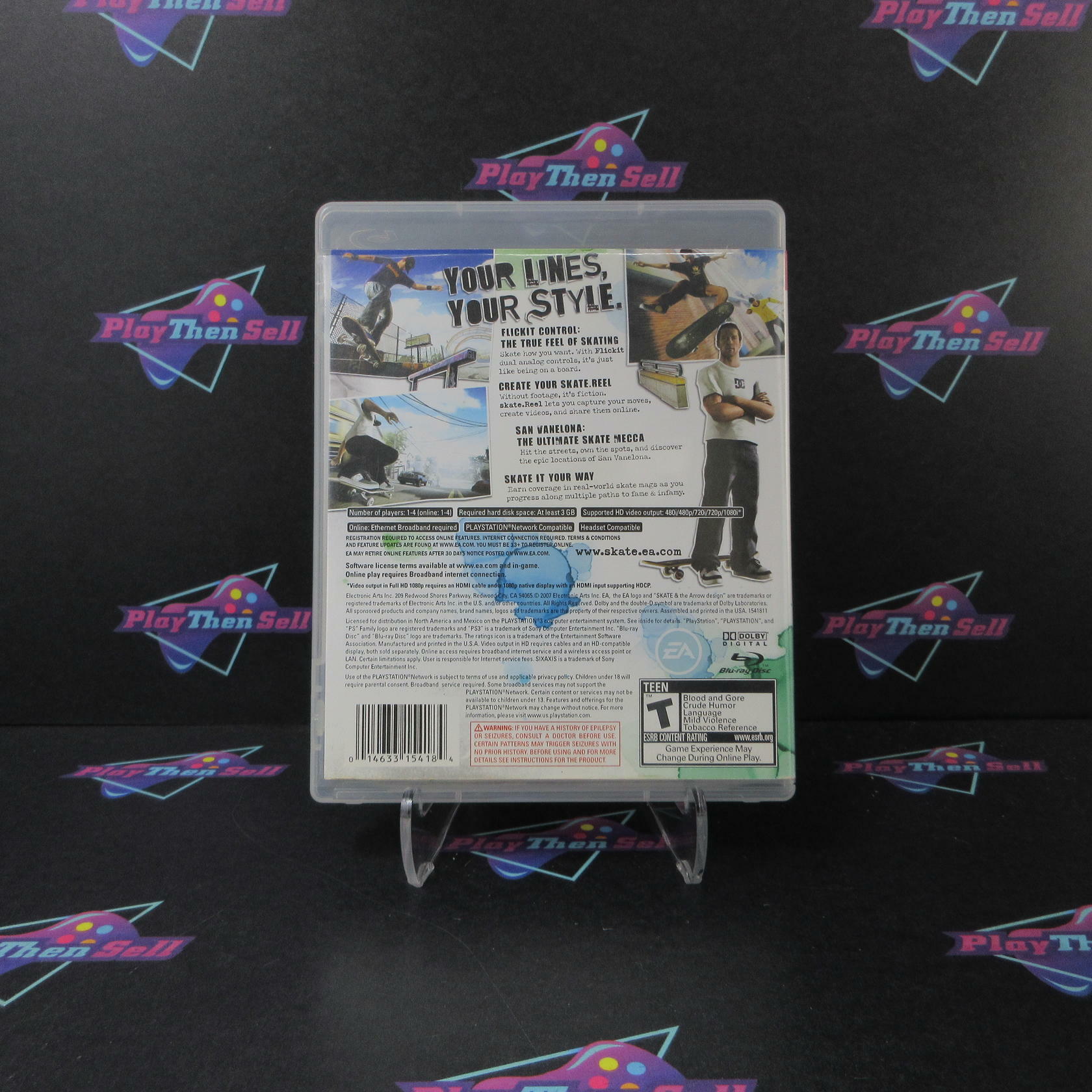 Skate PS3 PlayStation 3 AD/MD/DD Complete CIB - Very Good