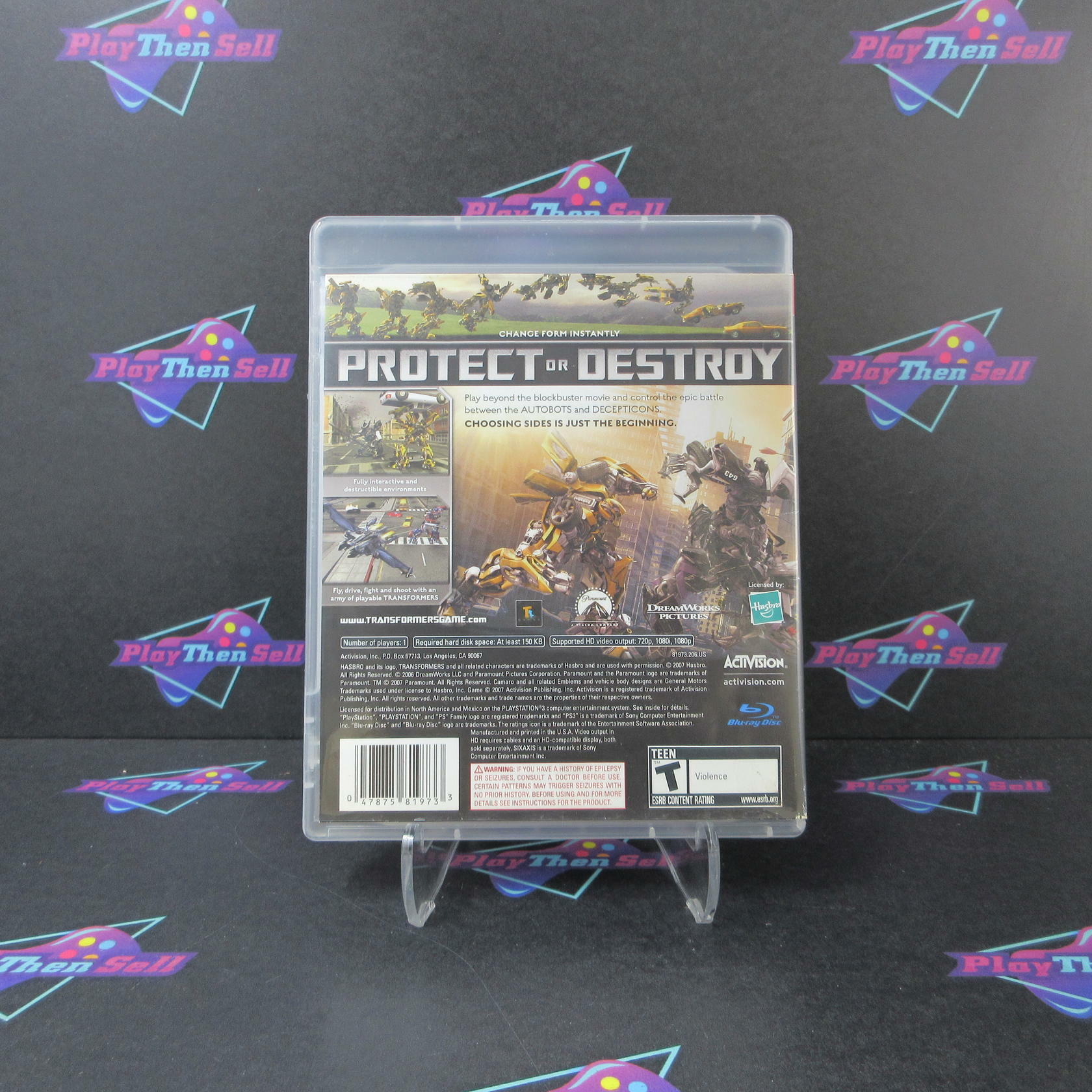 Transformers the Game PS3 Playstation 3 AD/DD/NM - Very Good