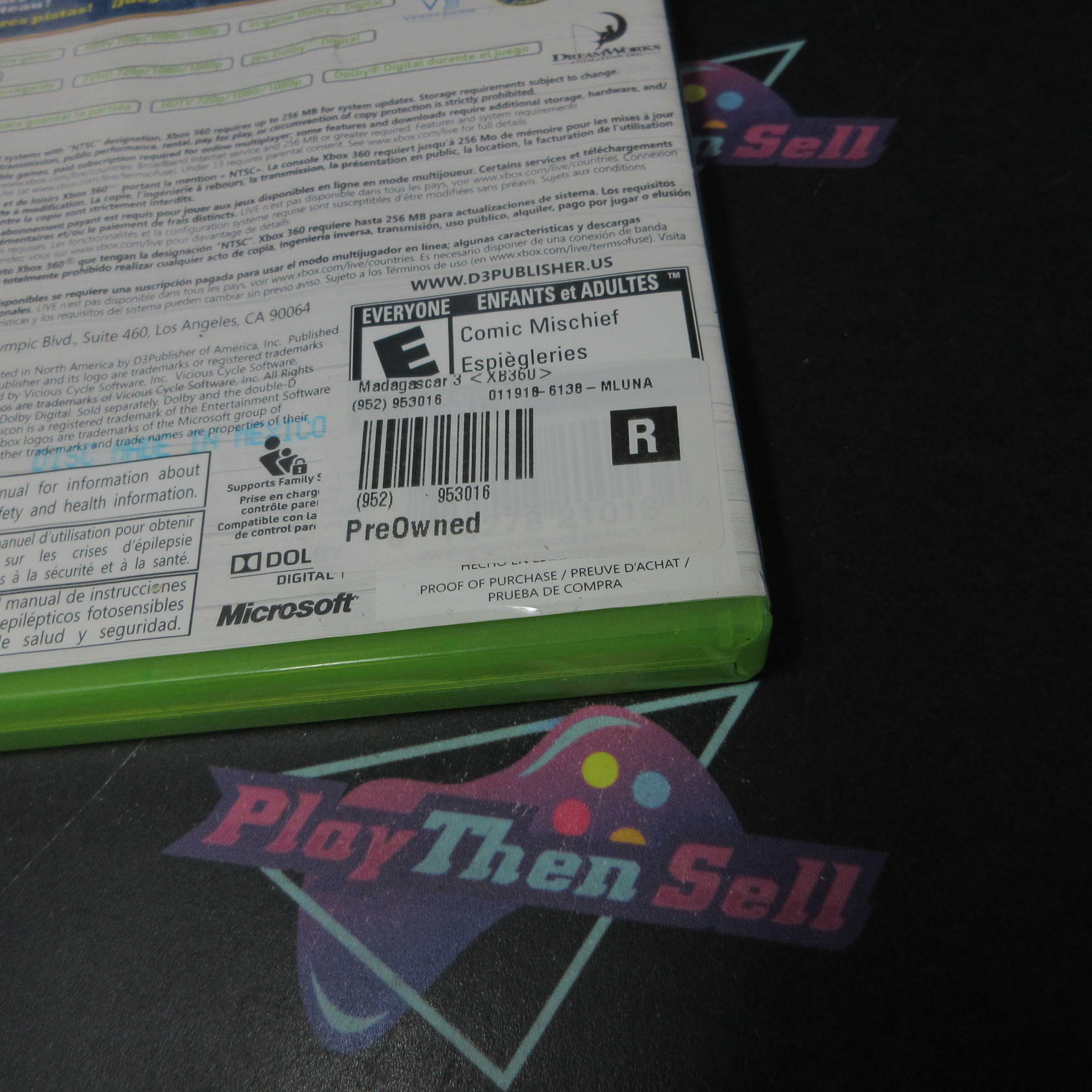 Madagascar 3 The Video Game Xbox 360 AD/DD/NM - Very Good