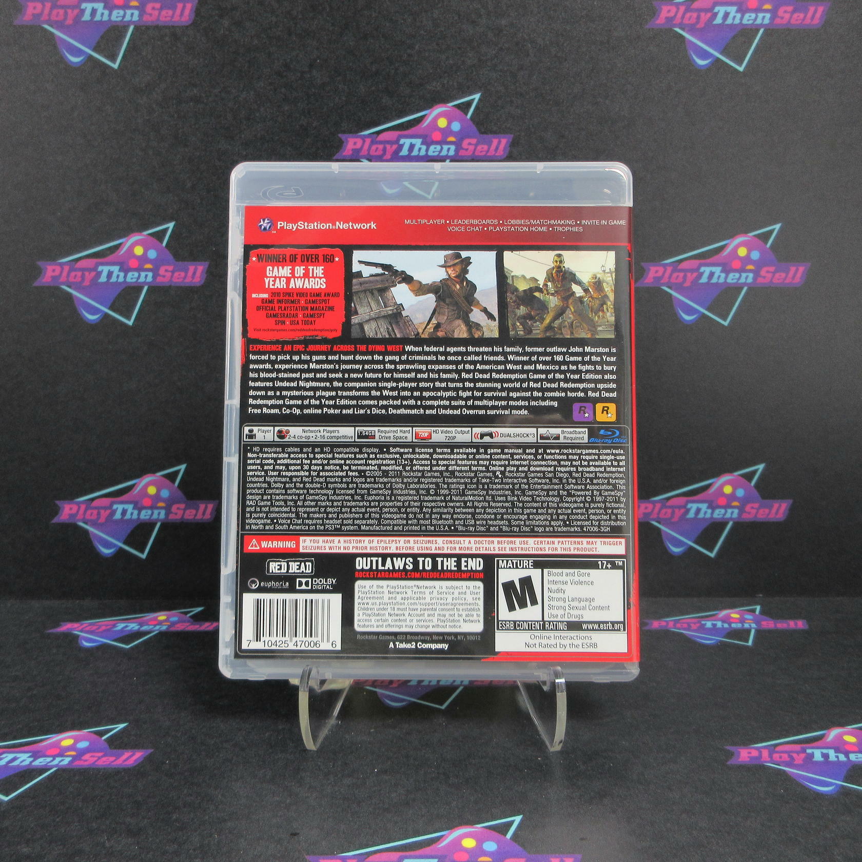 Red Dead Redemption GOTY PS3 PlayStation 3 GH + Map Complete - Excellent