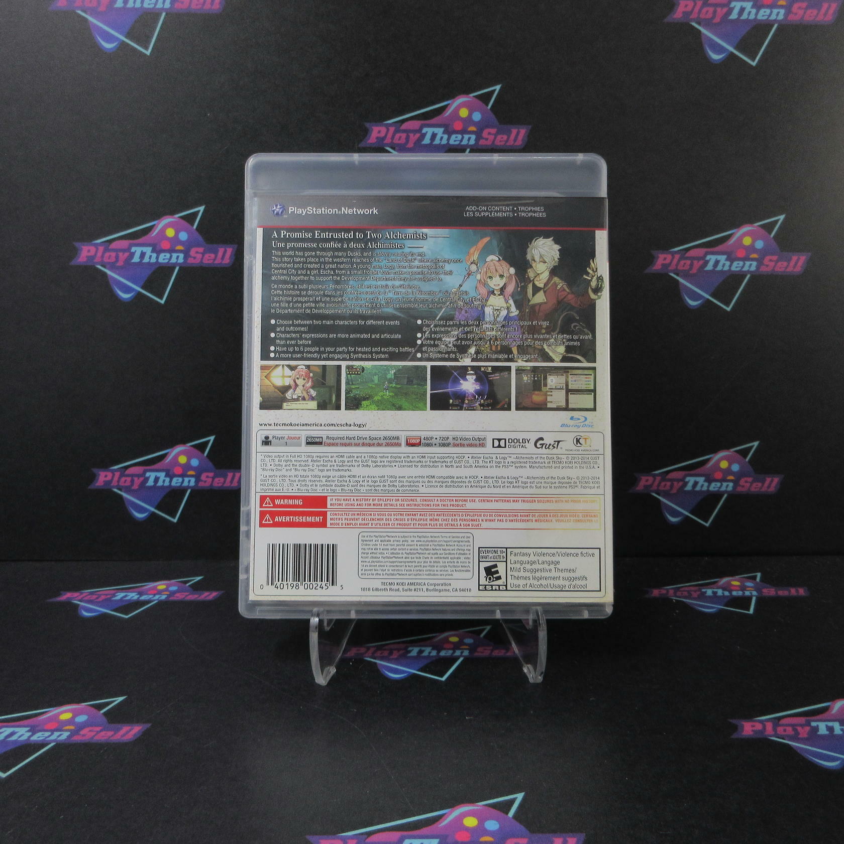 Atelier Escha & Logy Alchemists of the Dusk Sky PS3 PlayStation 3 AD/MD Complete - Very Good