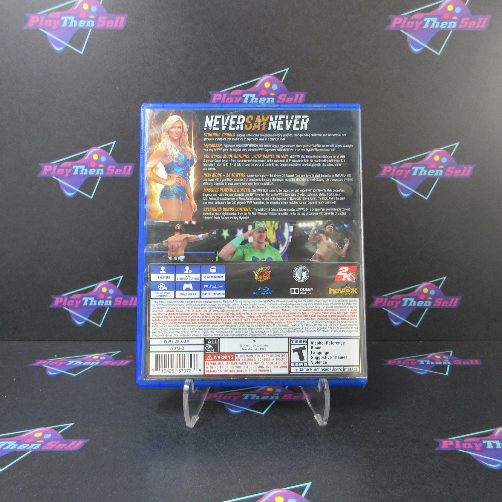 WWE 2K19 Deluxe Edition PS4 PlayStation 4 AD Complete CIB - Very Good