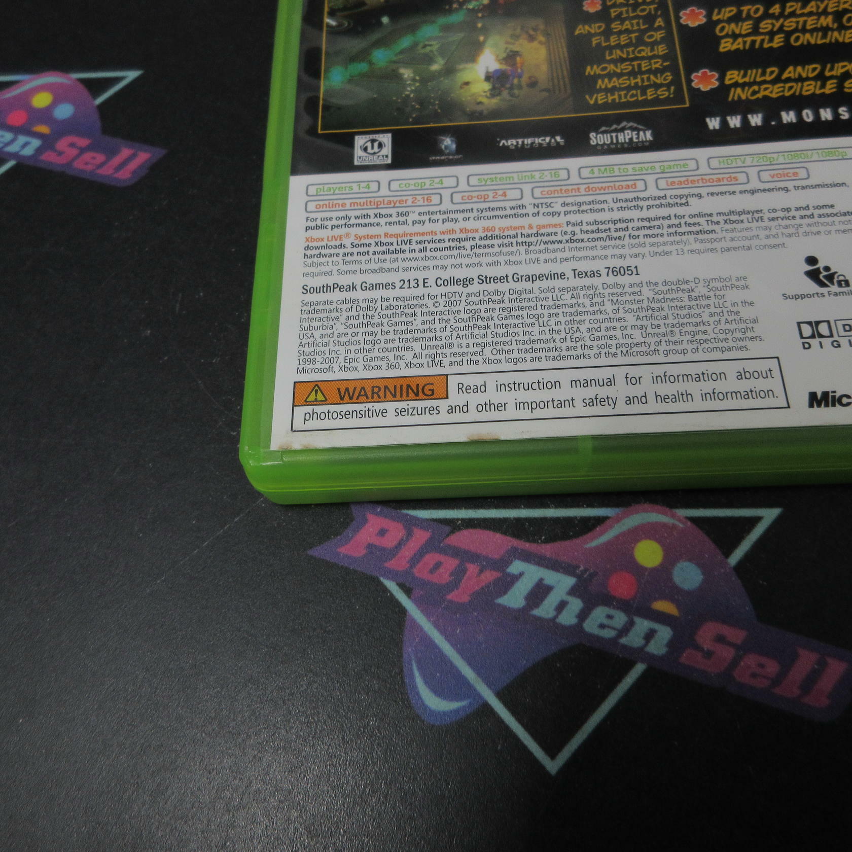 Monster Madness Battle for Suburbia Xbox 360 AD Complete CIB - Very Good