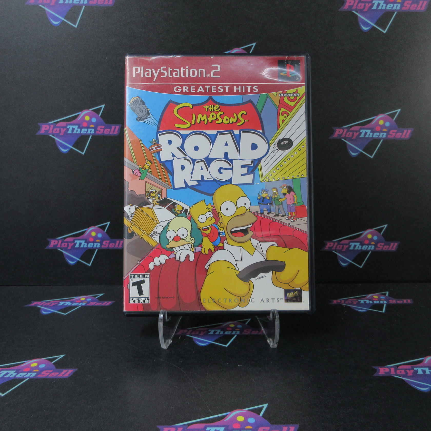 The Simpsons Road Rage GH + Reg Card PS2 PlayStation 2 AD/MD Complete CIB - Very Good