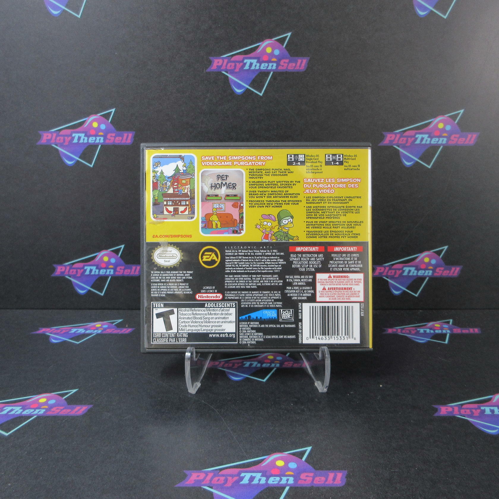 The Simpsons Game Nintendo DS AD Complete CIB - Very Good