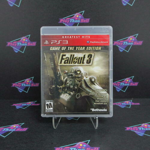 Fallout 3 Game Of The Year Edition GH PS3 PlayStation 3 + Map / Poster - Like New