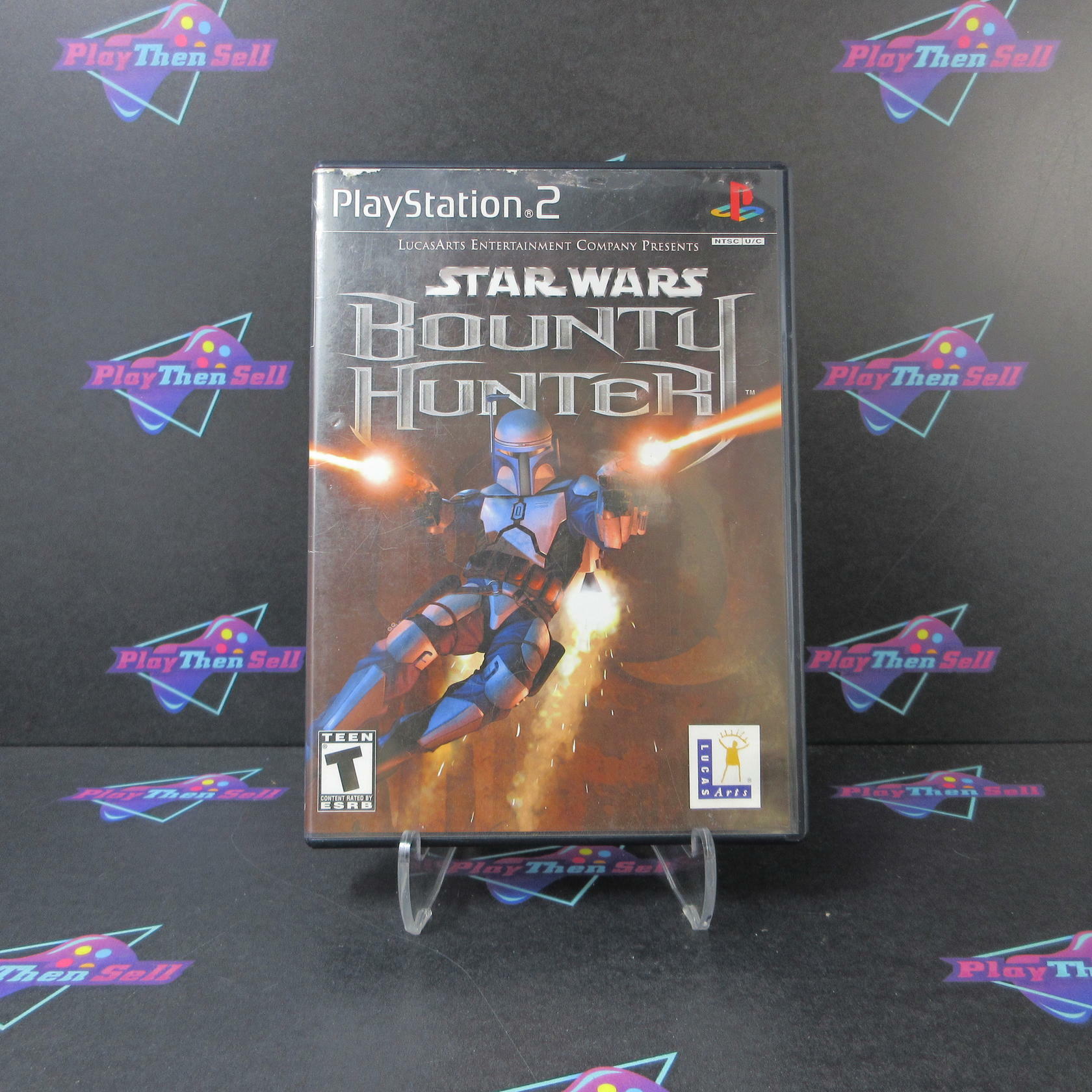 Star Wars Bounty Hunter PS2 PlayStation 2 AD + Reg Card Complete CIB - Very Good