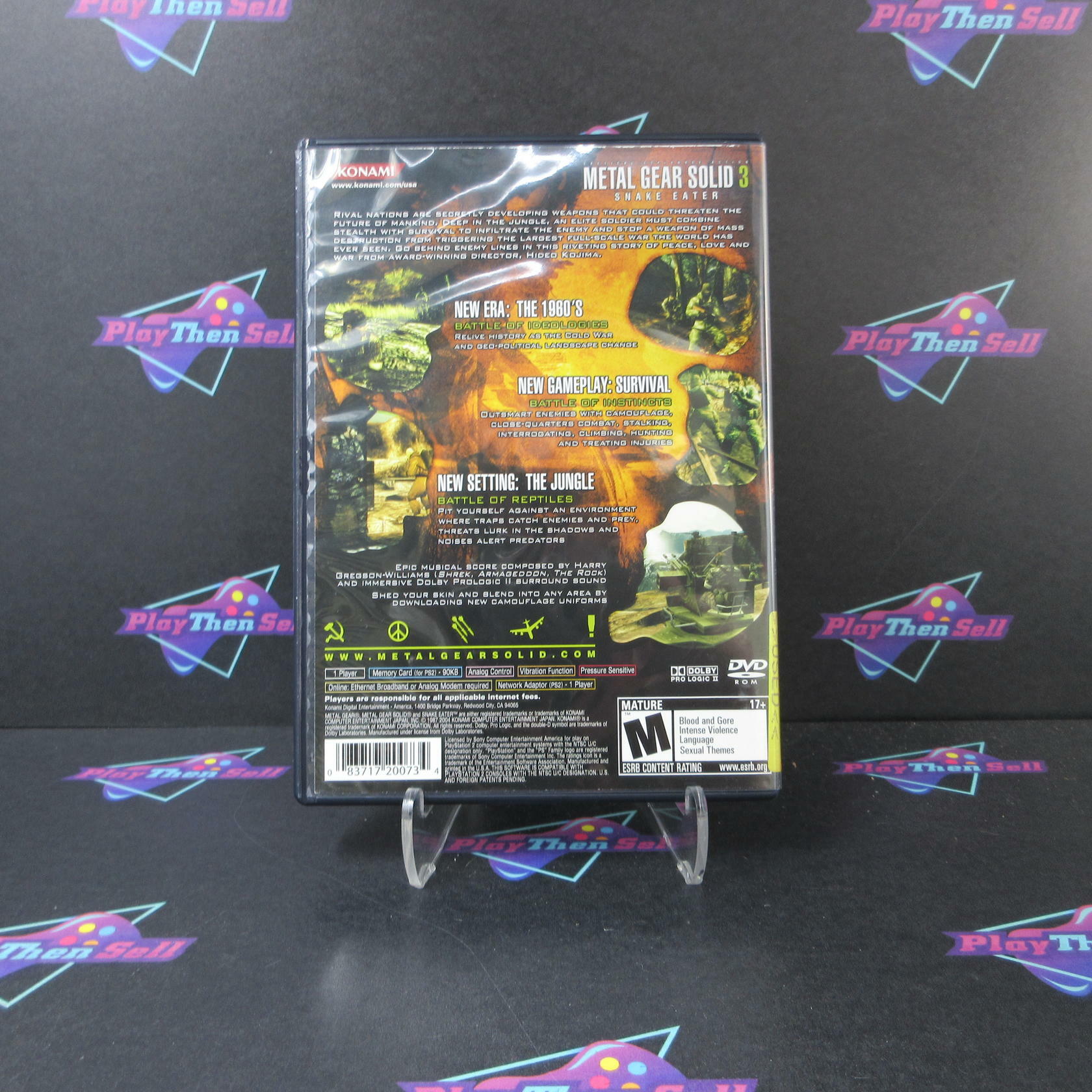 Metal Gear Solid 3 Snake Eater PS2 PlayStation 2 AD/NM - Very Good