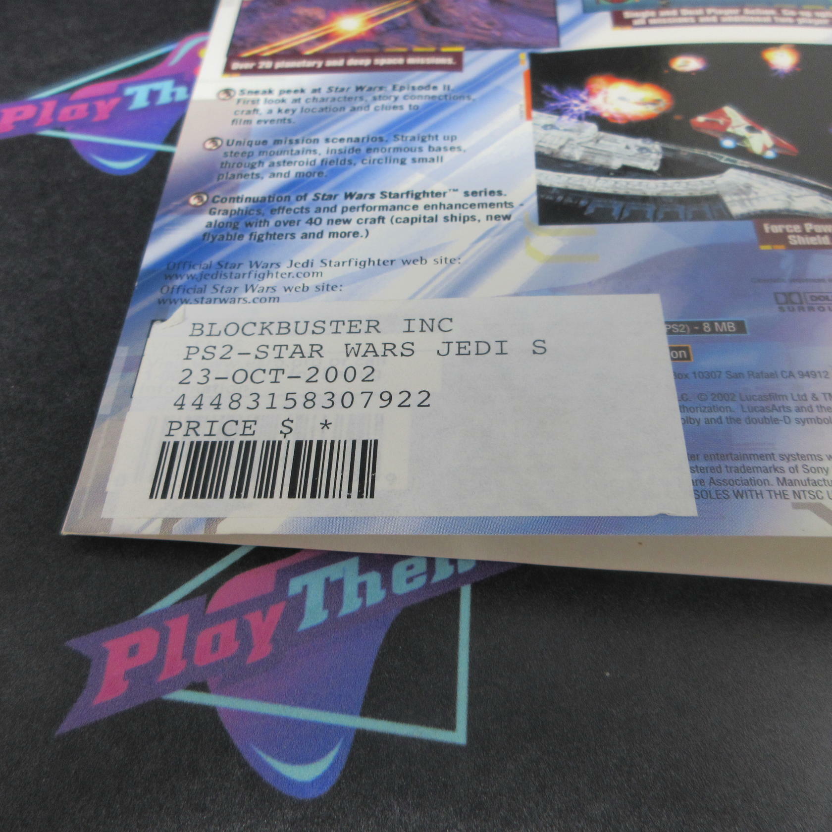 Star Wars Jedi Starfighter PS2 PlayStation 2 AD/NM - Very Good