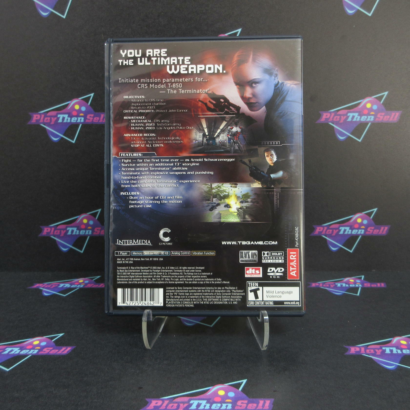 Terminator 3 Rise of the Machines PS2 PlayStation 2 - Like New