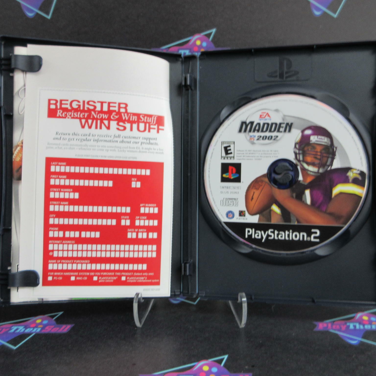 Madden NFL 2002 PS2 PlayStation 2 + Reg Card - Like New