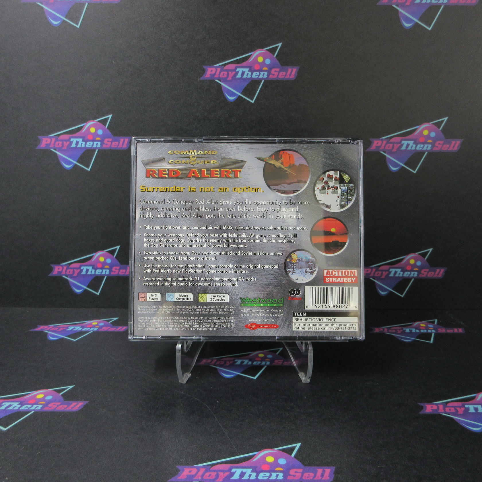 Command & Conquer Red Alert PS1 PlayStation 1 - Very Good