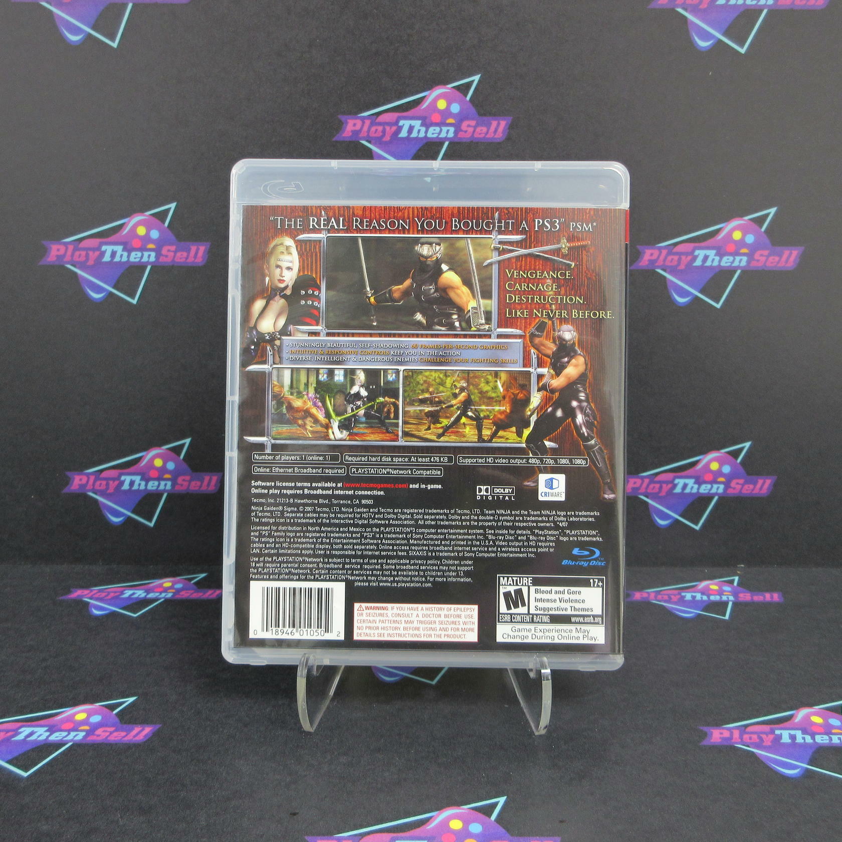 Ninja Gaiden Sigma PS3 PlayStation 3 + Reg Card - Like New