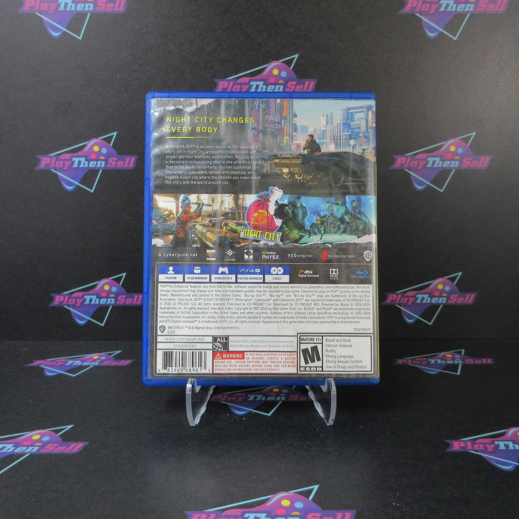 Cyberpunk 2077 PS4 PlayStation 4 AD Complete CIB - Very Good