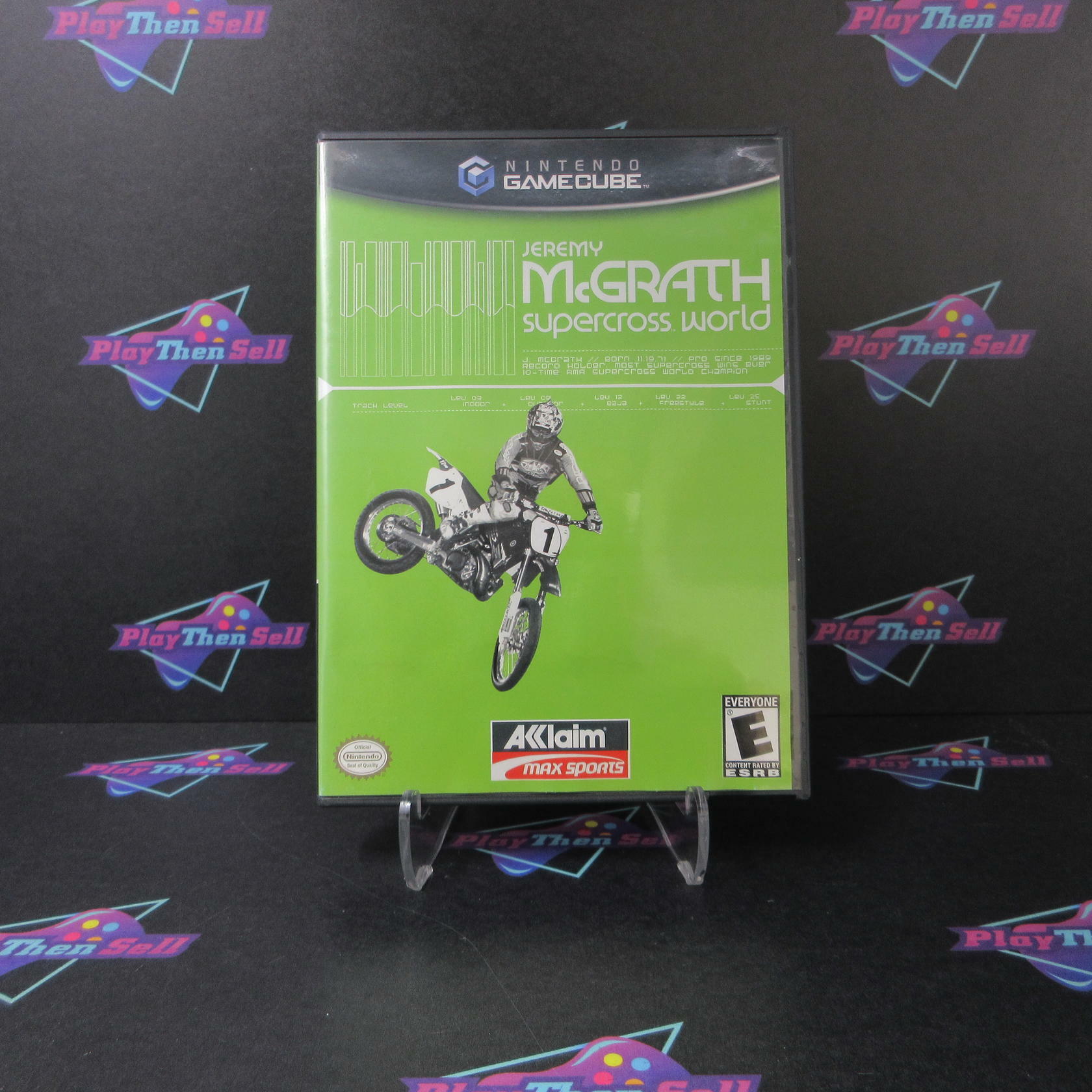 Jeremy McGrath Supercross World Nintendo Gamecube AD Complete CIB - Very Good
