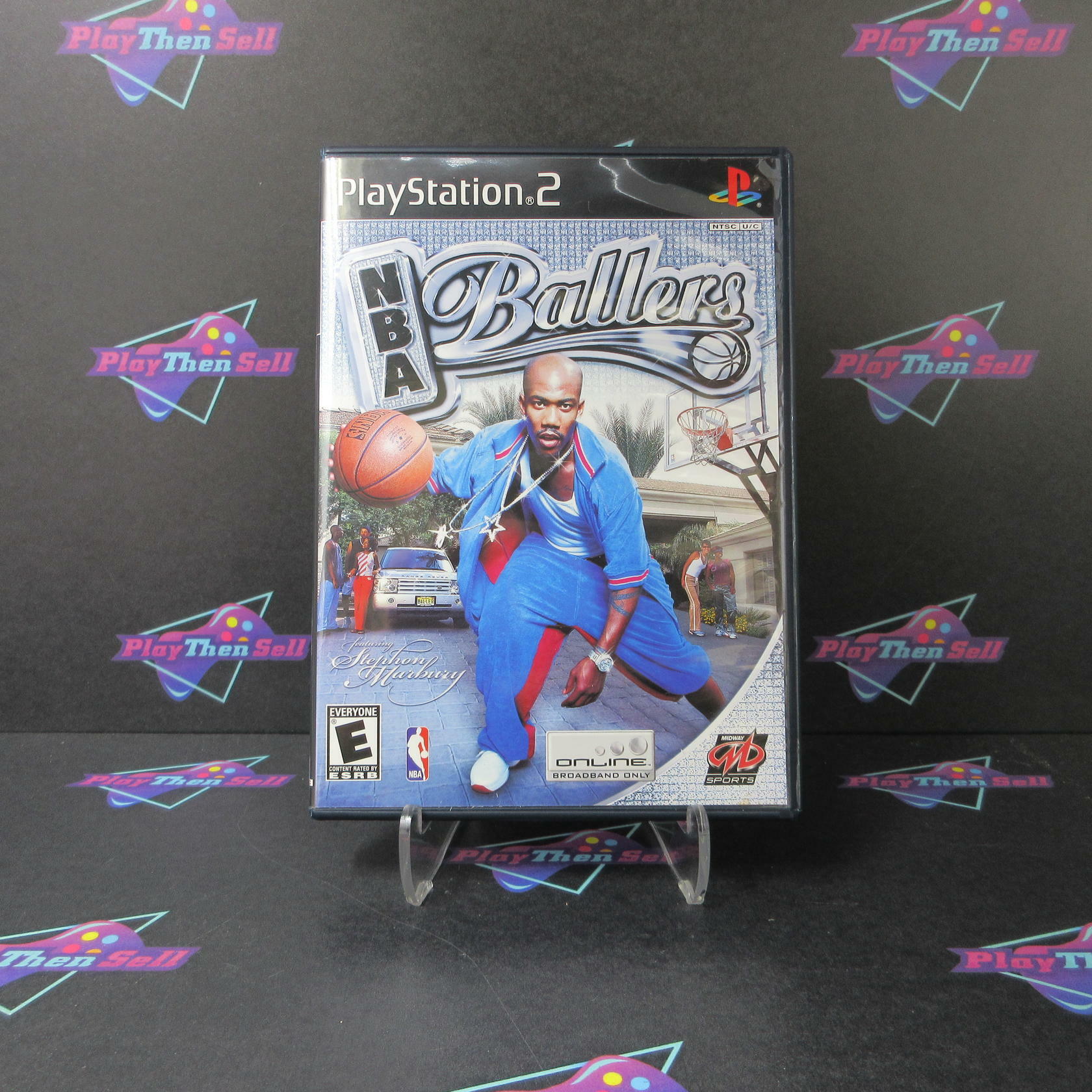 NBA Ballers PS2 PlayStation 2 AD + Reg Card Complete CIB - Very Good