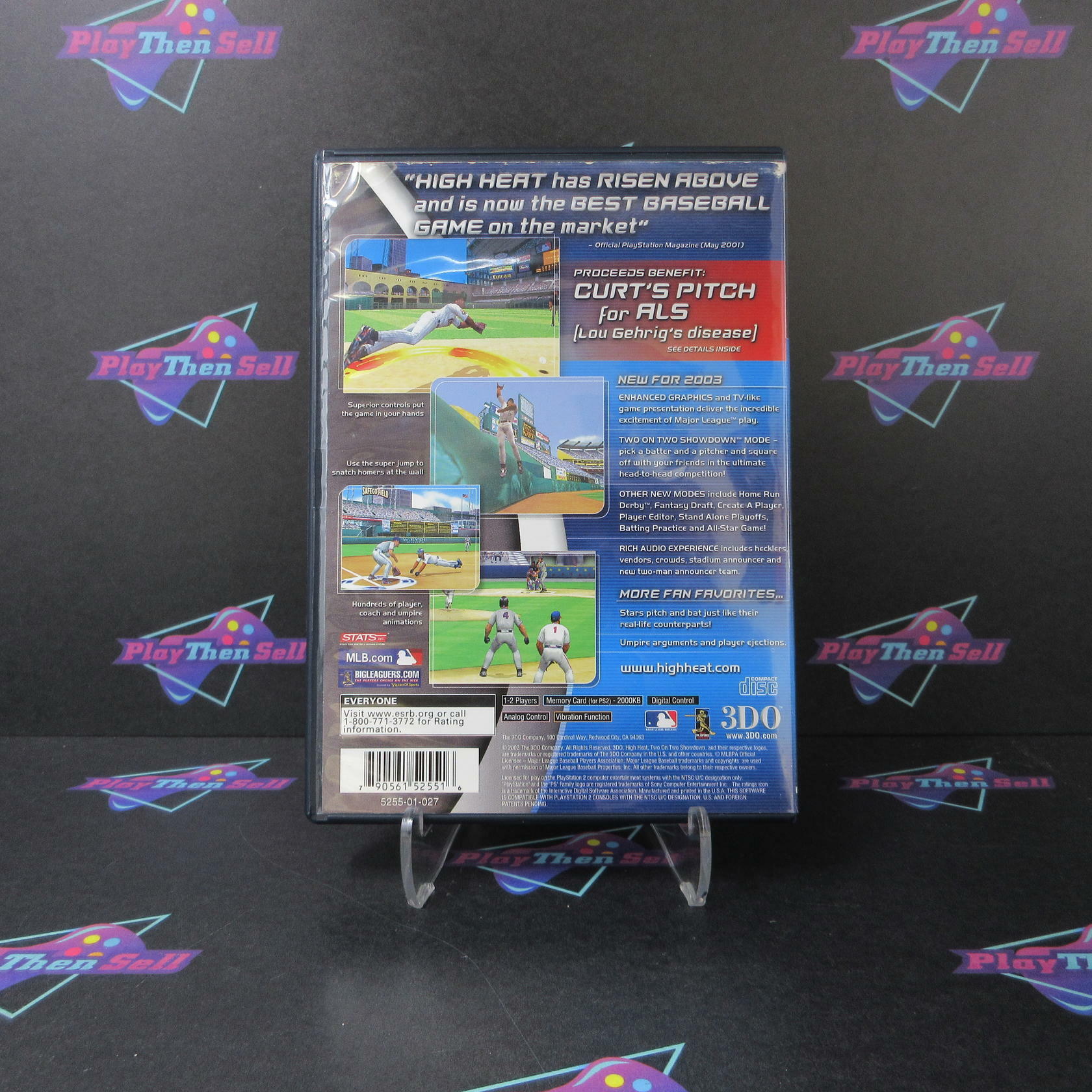 High Heat Major League Baseball 2003 PS2 PlayStation 2 AD/MD Complete CIB - Very Good