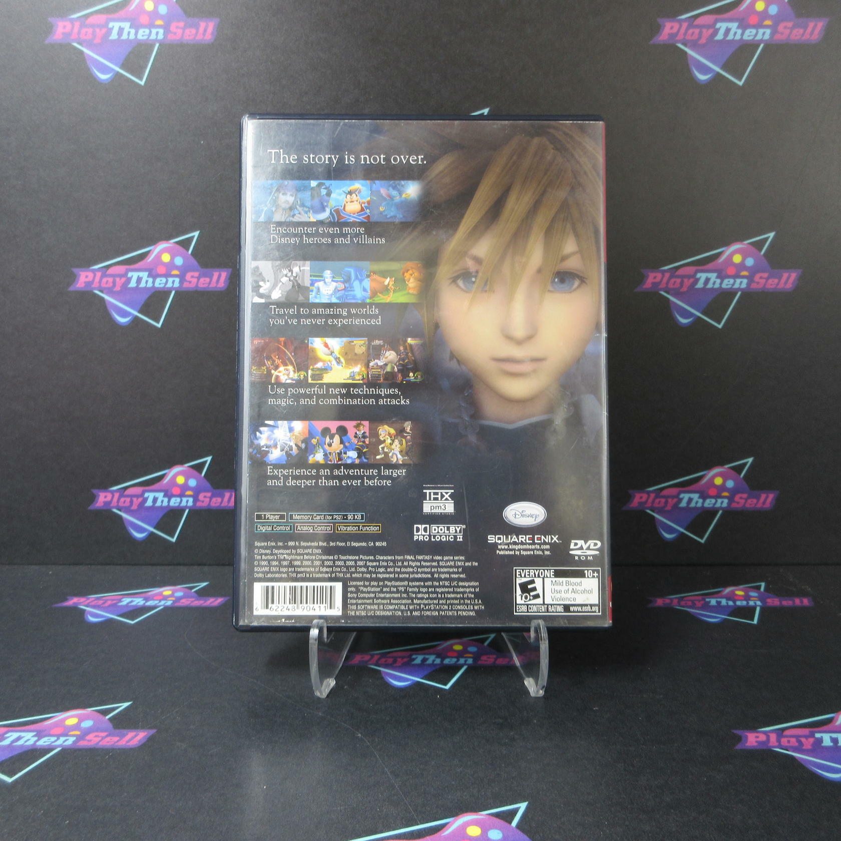 Kingdom Hearts II PS2 PlayStation 2 AD/NM  GH BL Disc - Very Good