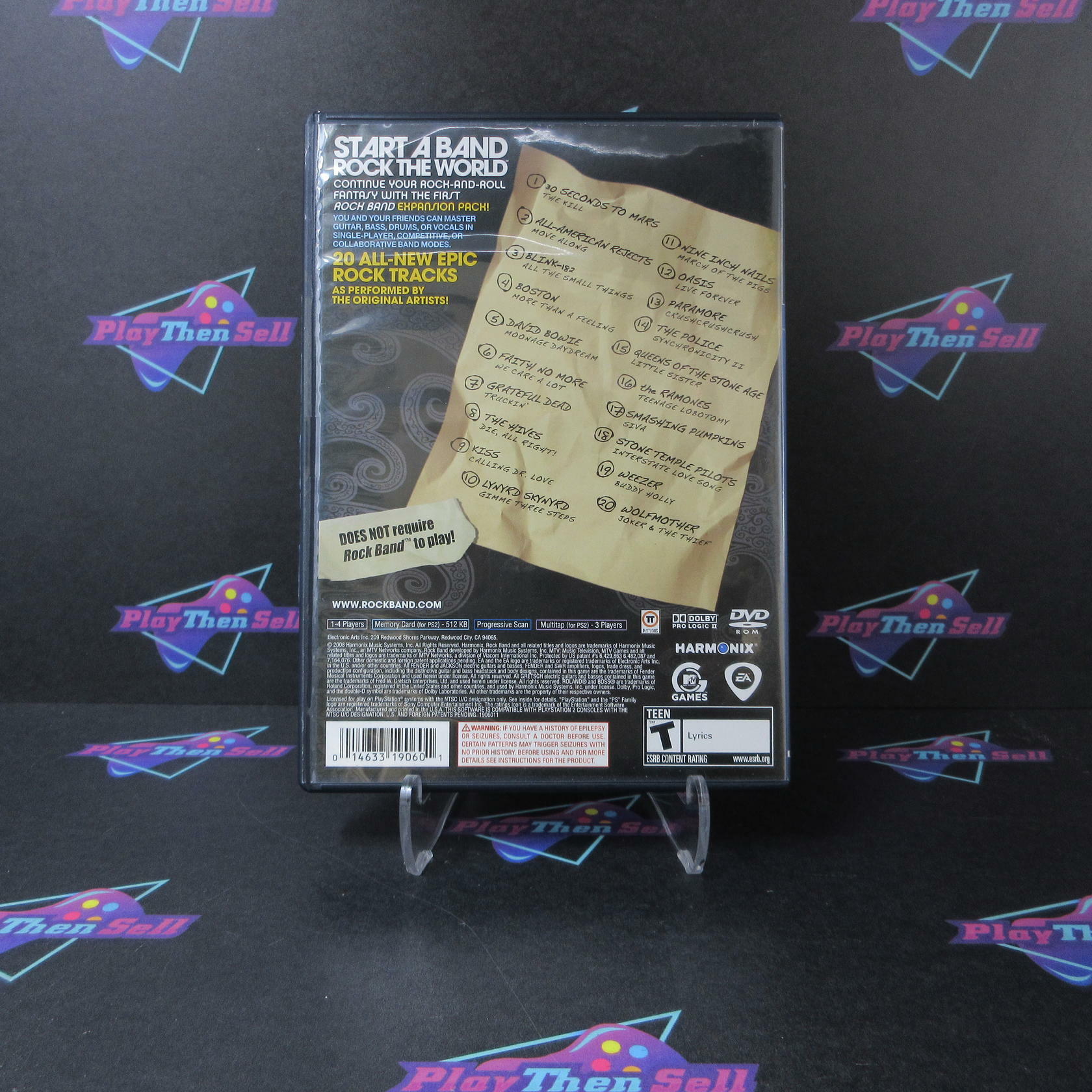Rock Band Track Pack Vol. 1 PS2 PlayStation 2 DD Complete CIB - Very Good