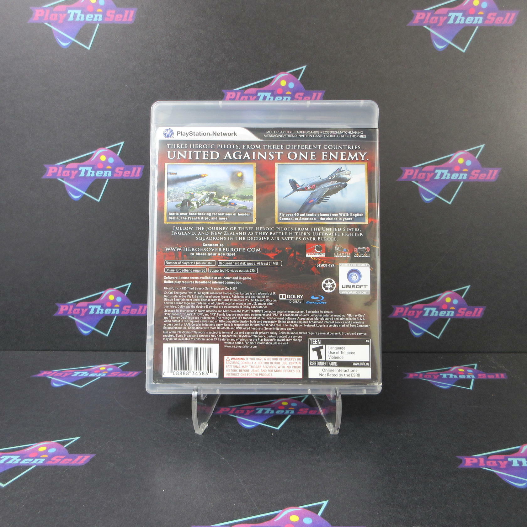 Heroes Over Europe PS3 PlayStation 3 AD/NM - Very Good
